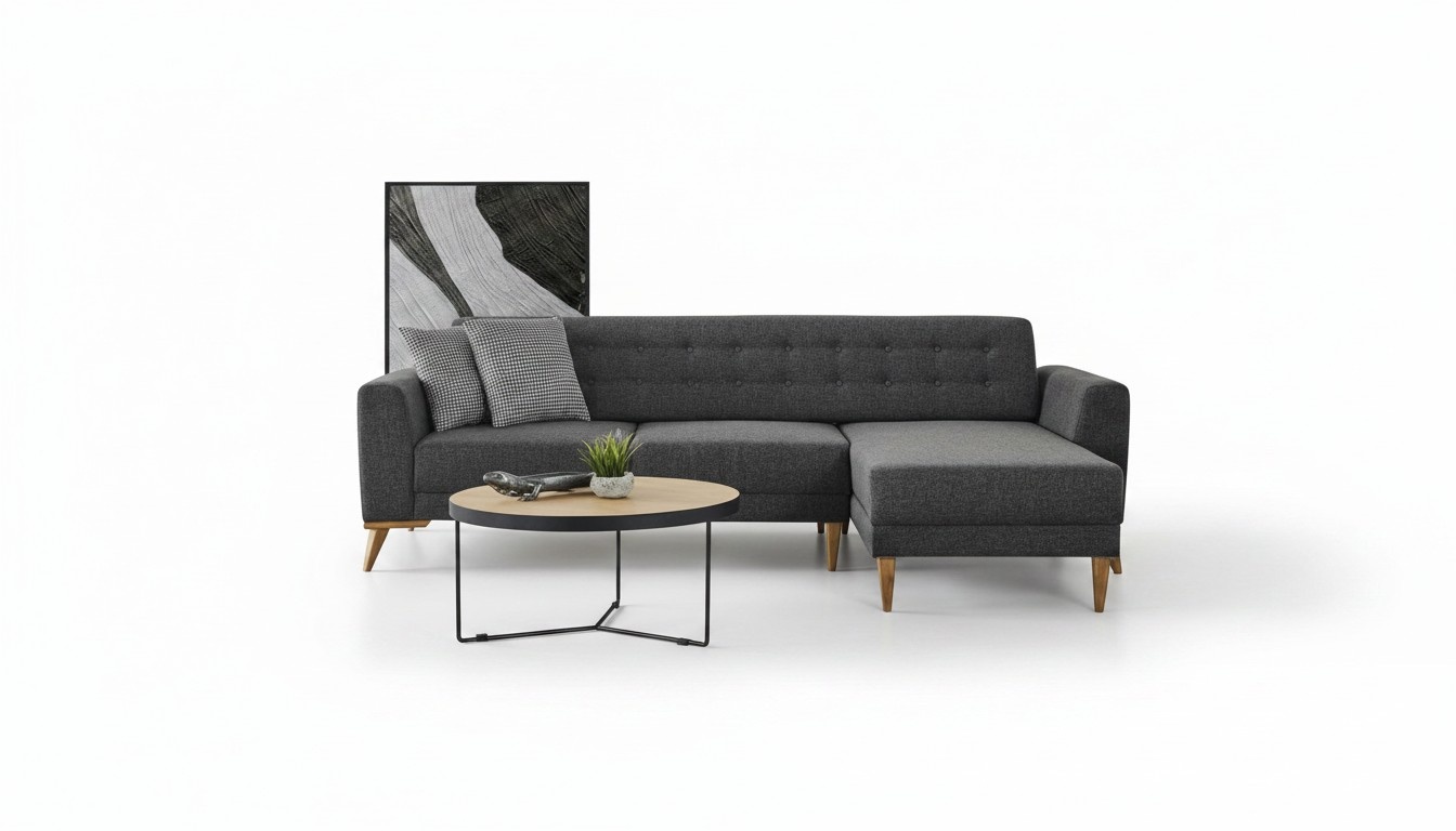 Luxus Ecksofa L - Form moderne Grau Couch Designer Möbel Wohnzimmer