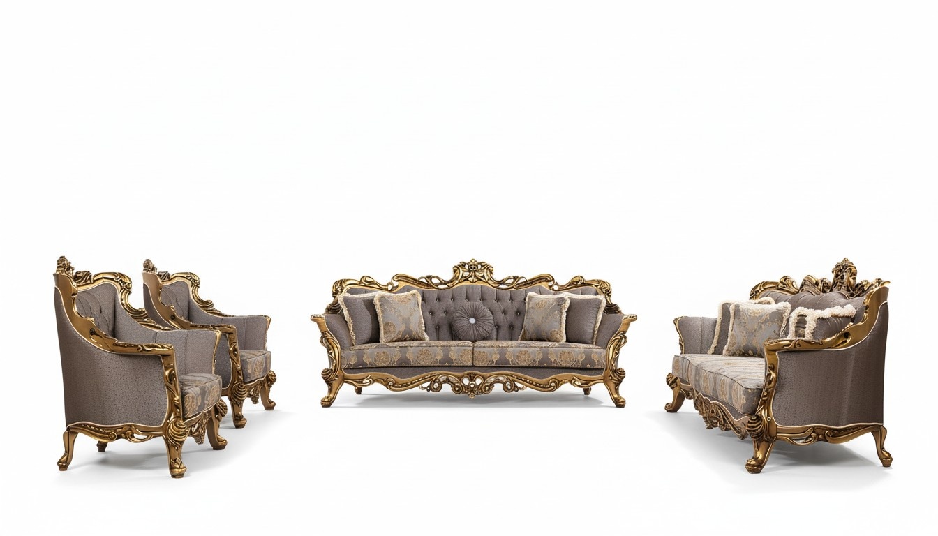 Luxus Garnitur Set 5tlg Sofagarnitur 3+3+1+1 Sitzer Couchtisch Sofa Sofas Sessel