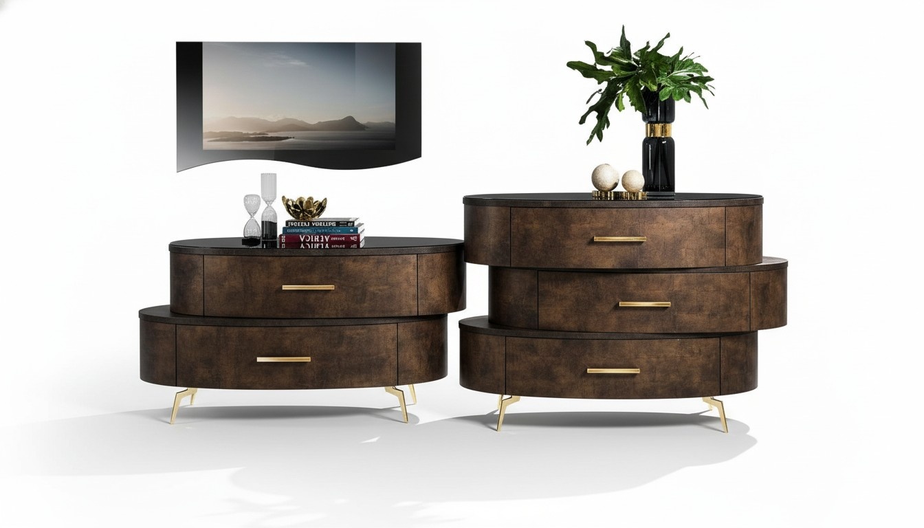 Luxus Holz Kommoden Schrank Regal Konsole Möbel Neu Kommode Design Schrank