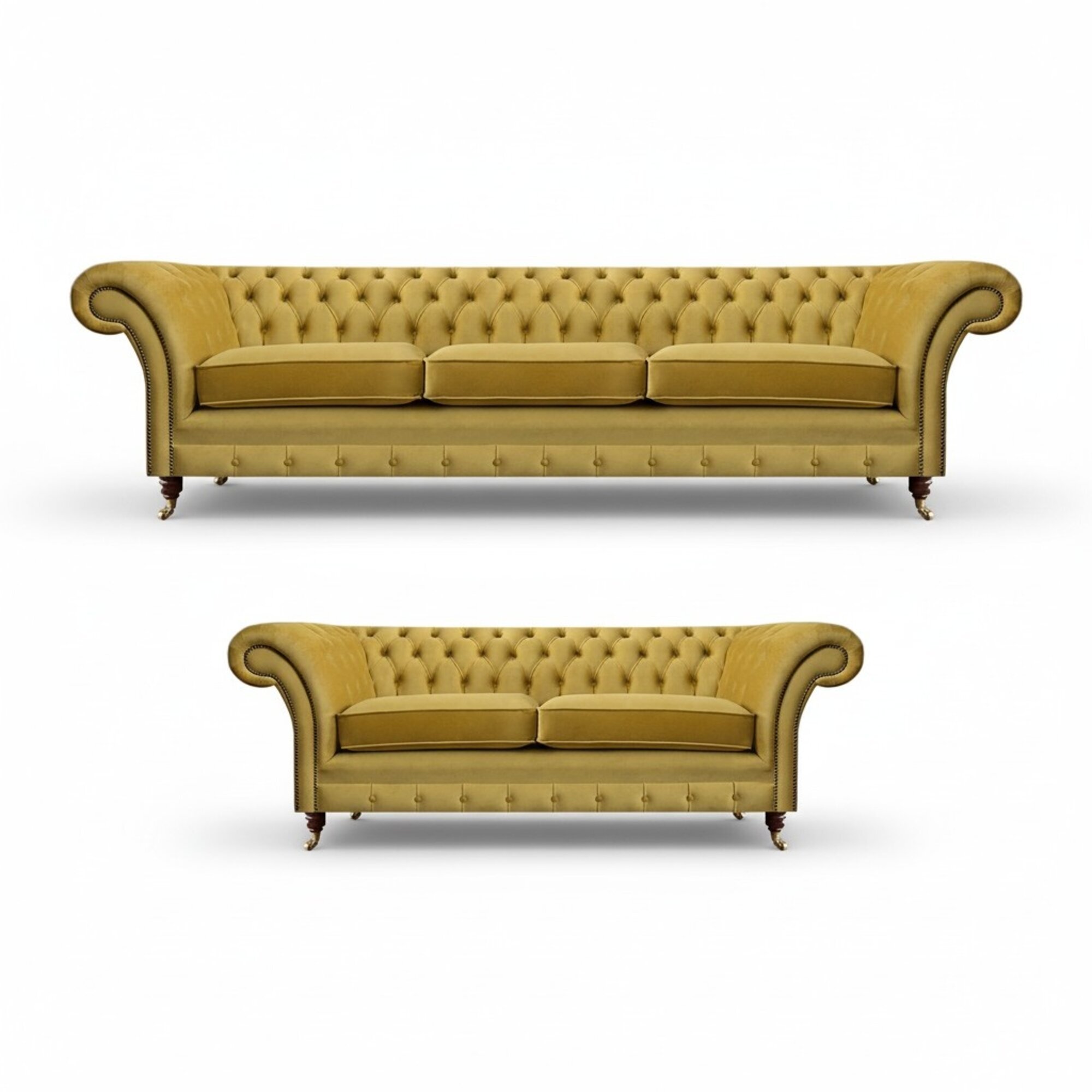 Luxus Komplett Sofas Dreisitzer mit Zweisitzer Couch Wohnzimmer Polstermöbel