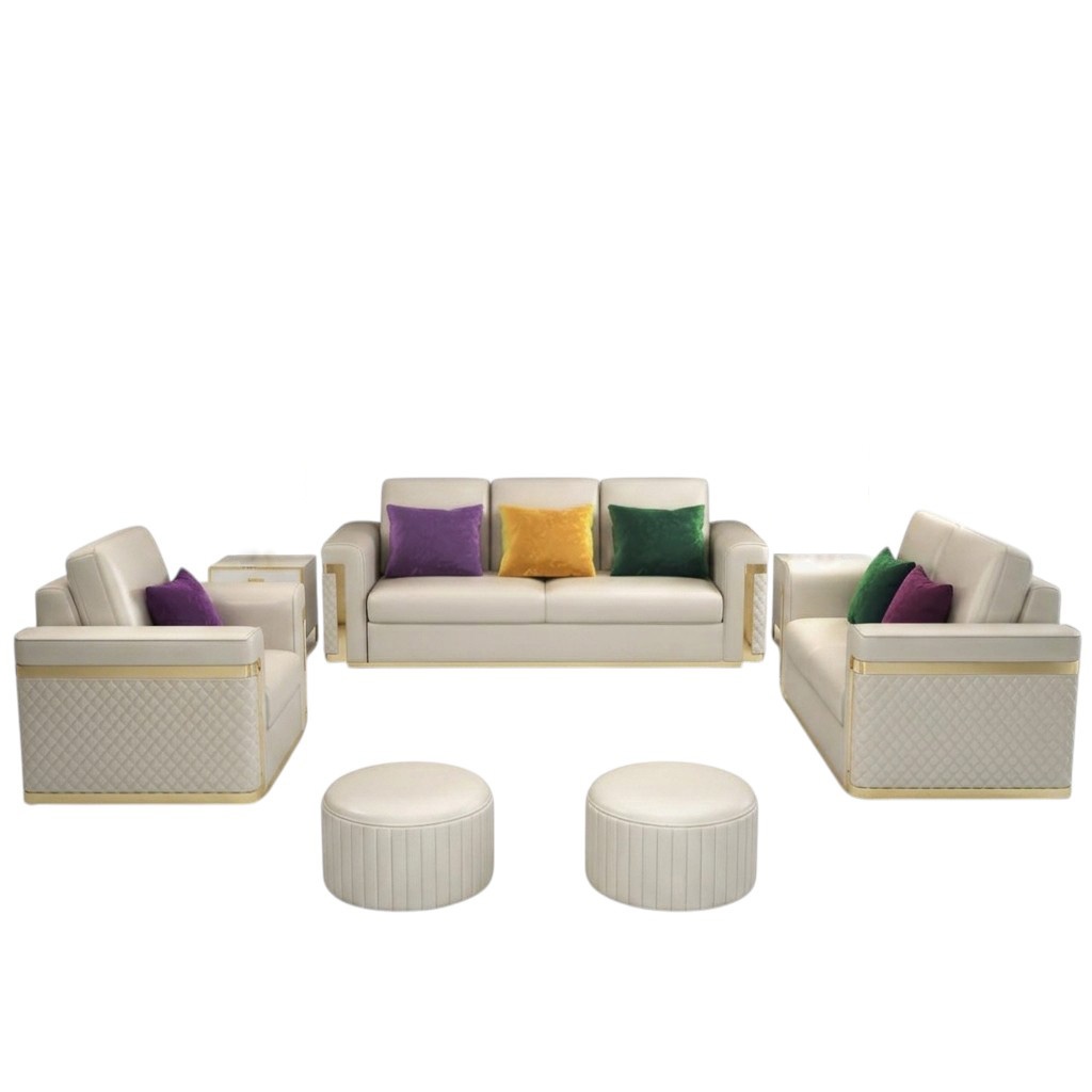 Luxus Mega Klasse 3+2 Sitzer Echtze Handarbeit Couch Sofa Polster Sitz