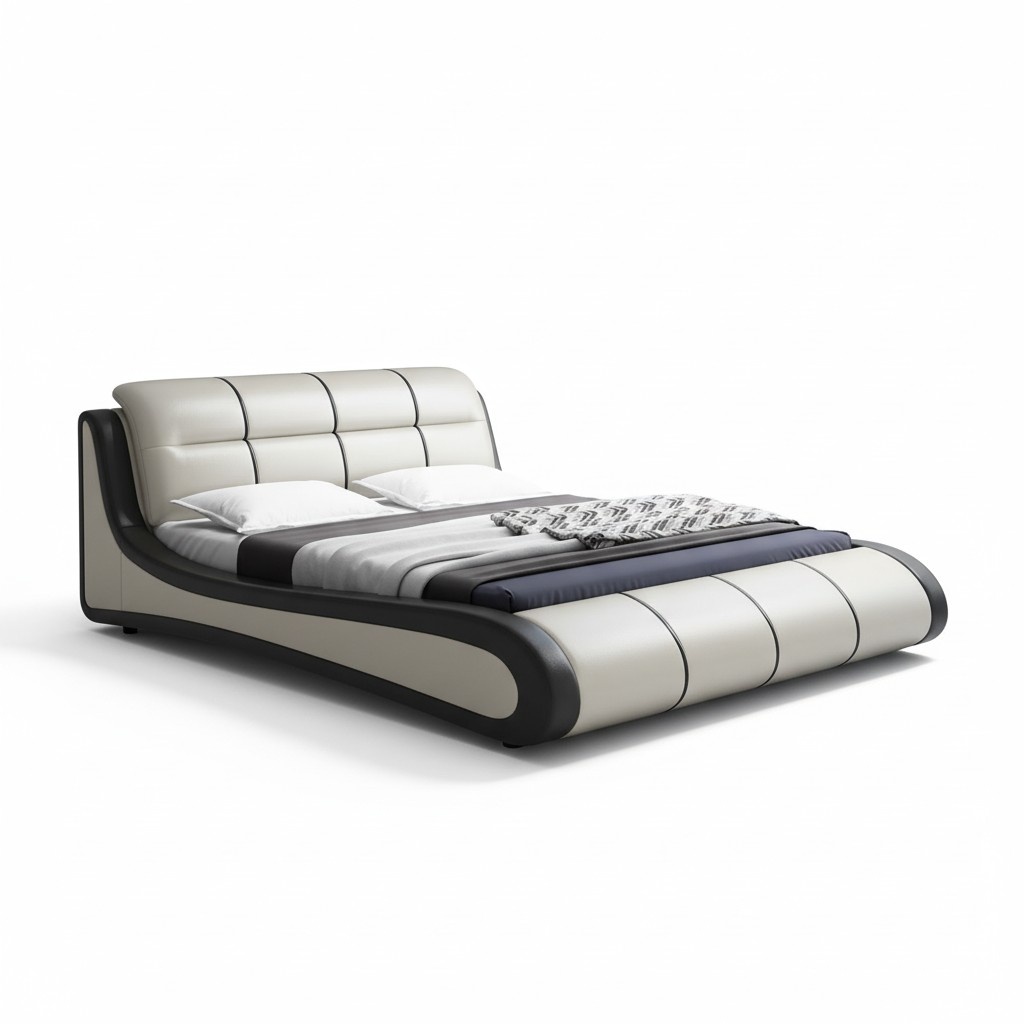 Luxus Polster Betten Textil Doppel Neu Schlafzimmer Design Bett Leder