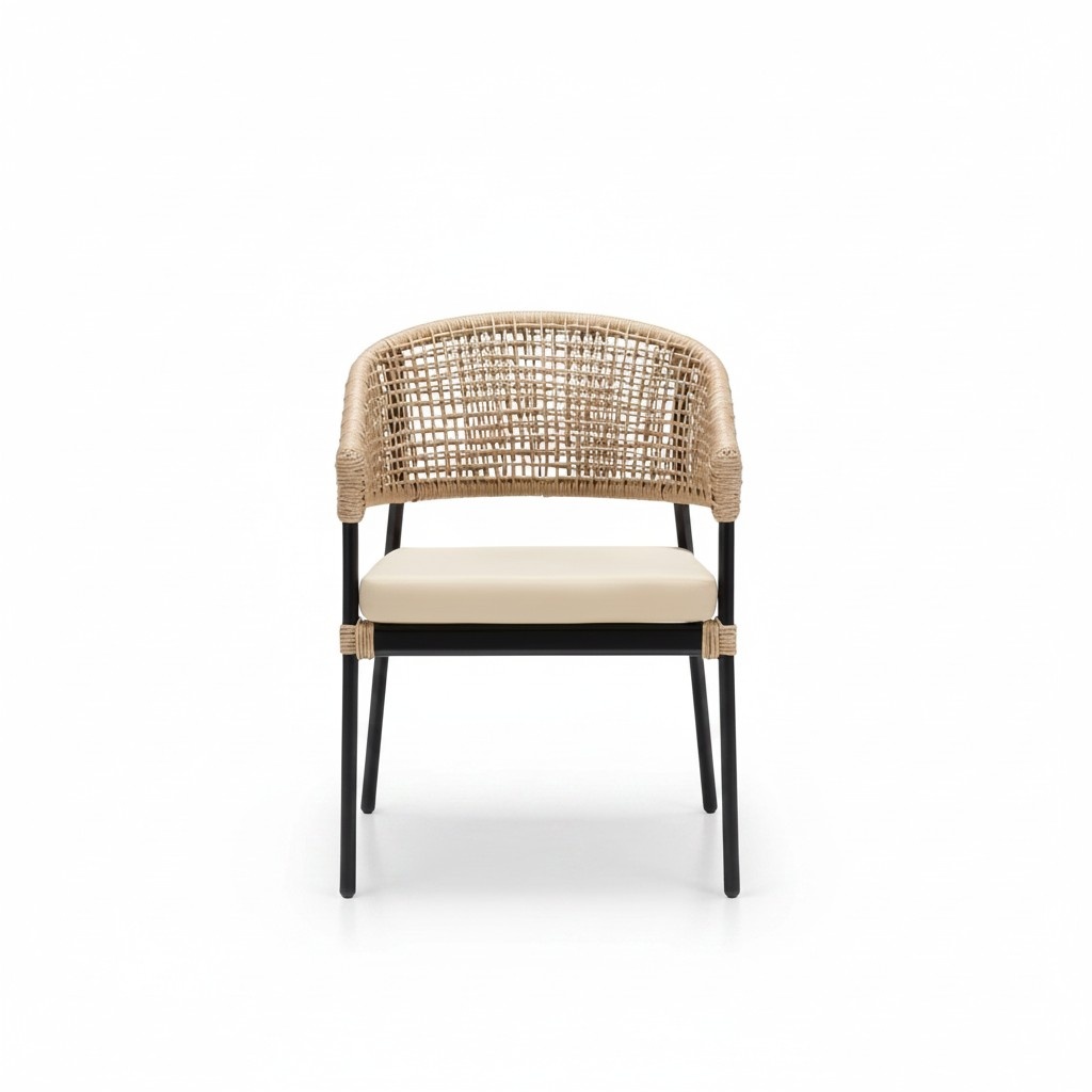 Luxus Rattan Qualität Sessel Beige Stilvoll modernen Stil Luxus bestellen