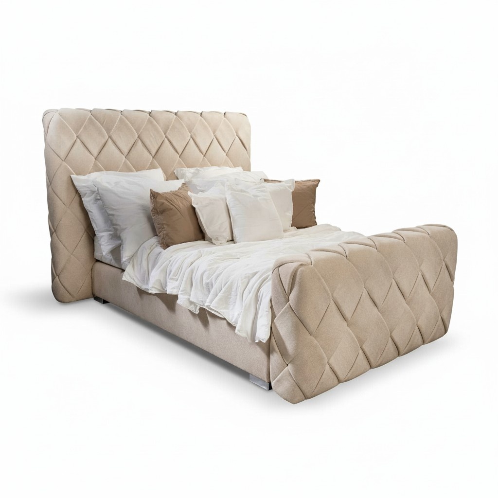 Luxus Schlafzimmer Möbel Betten Modern Bettrahmen 140x200 cm Design Kopfteil