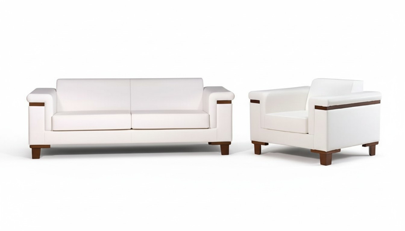 Luxus Sessel 1 Sitzer Couch Polster Sofa 2-Sitzer Luxus Textil Leder Design
