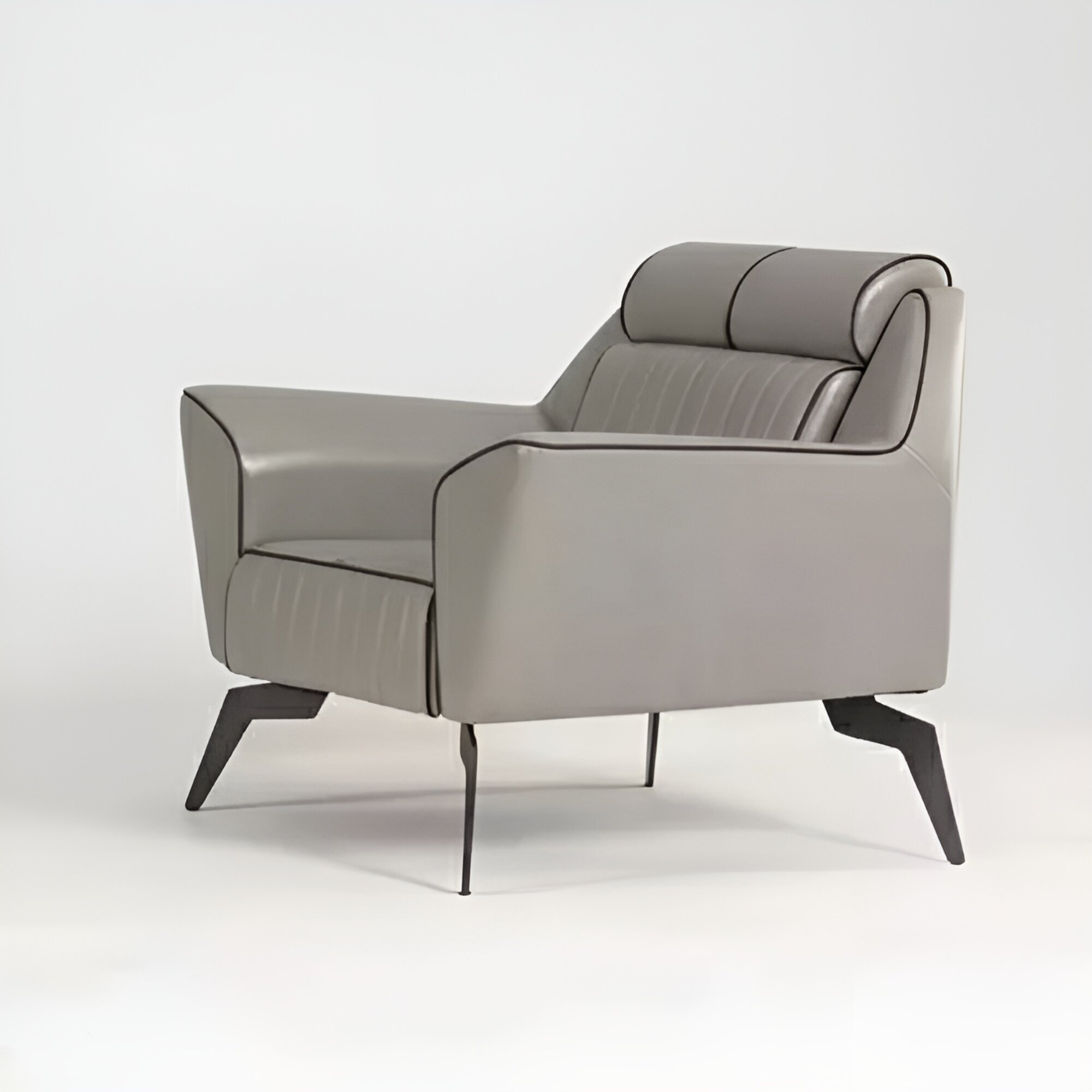 Luxus Sessel Arbeitzimmer Grau Sitz Einrichtung Neu Polstersessel