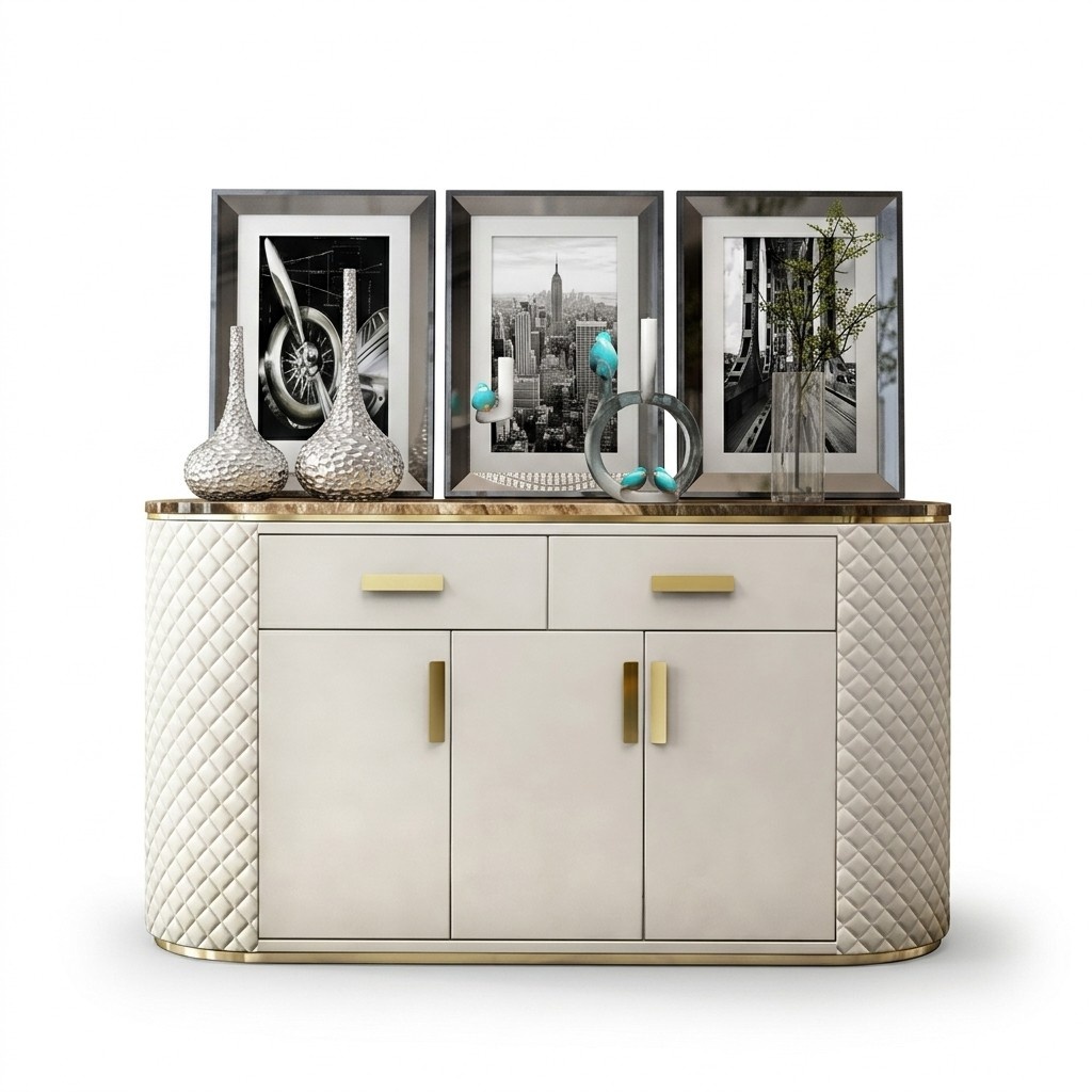 Luxus Sideboard Kommode Schrank Sideboards 3 Türen mit 2 Schubladen
