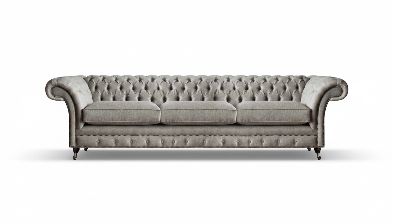 Luxus Sitzmöbel Design Chesterfield Sofa Dreisitze Wohnzimmer Couch Neu