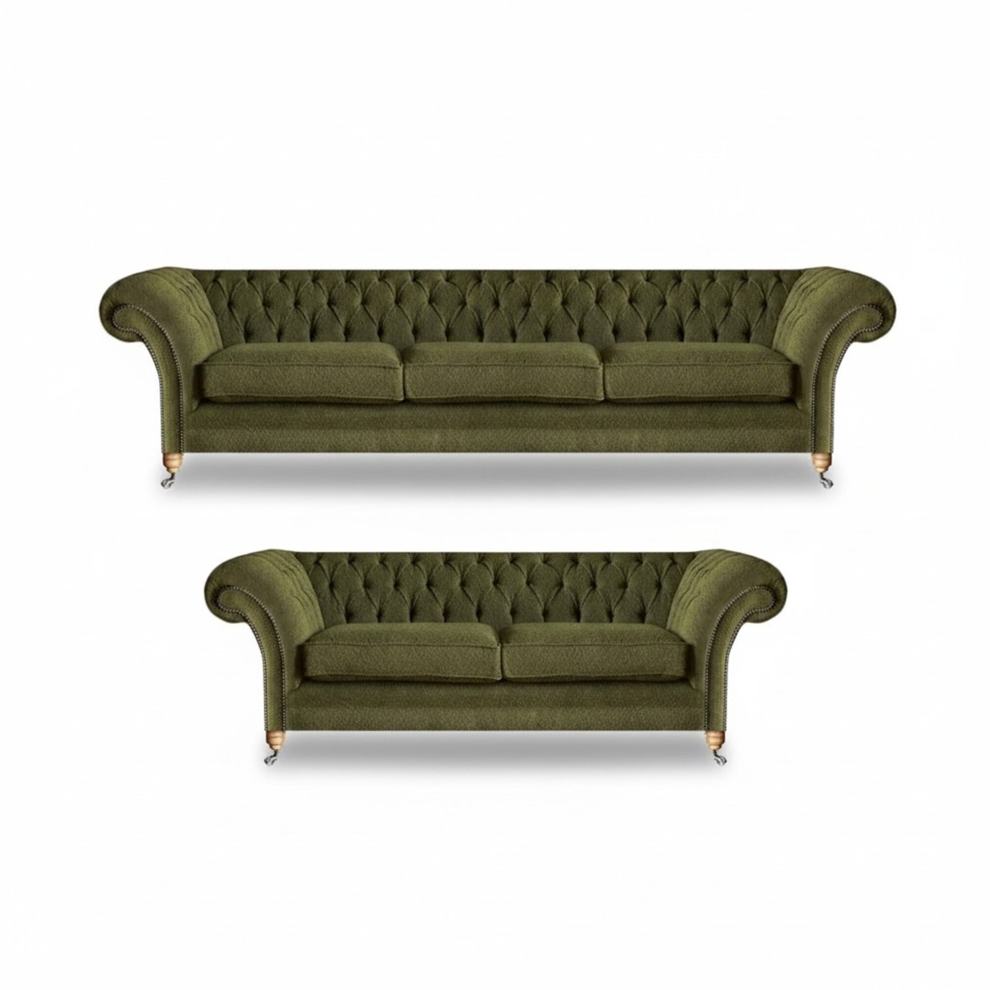 Luxus Sofa Dreisitze mit Zweisitzer Couch Modern Design 2x Sofas Chesterfield