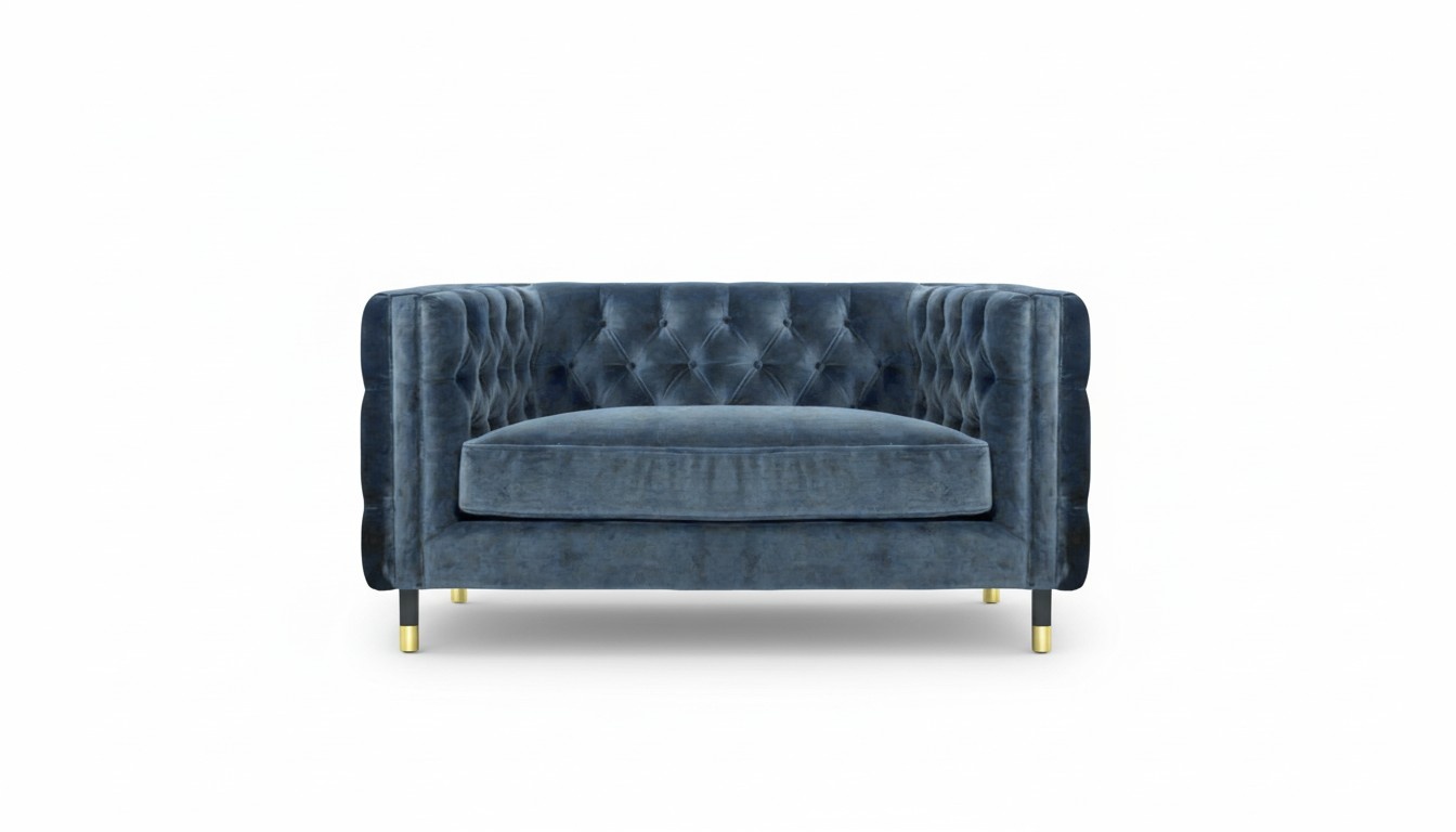Luxus Sofa Zweisitzer Couch Wohnzimmer Polstermöbel Chestefield Textil