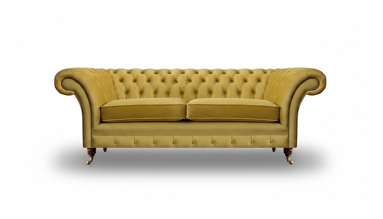 Luxus Sofa Zweisitzer Textil Couch Wohnzimmer Chesterfield Polstermöbel