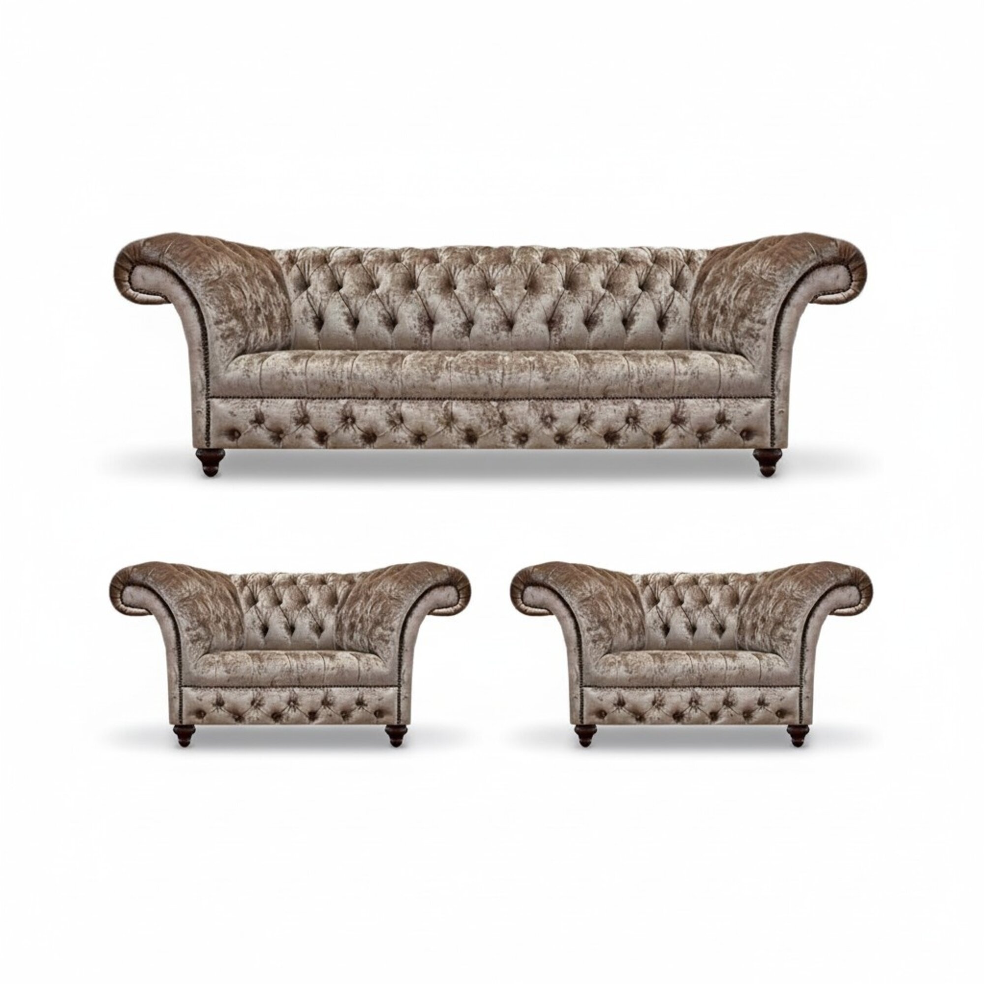 Luxus Sofagarnitur Design Möbel 3tlg Chesterfield Einrichtung Couchgarnitur