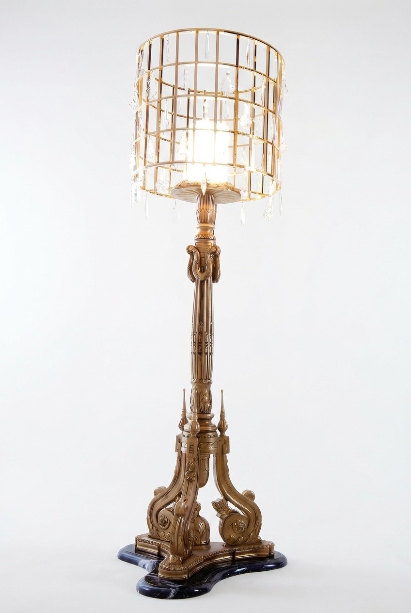 Luxus Steh Leuchte Stehleuchte Lampe Lampen Italienische Einrichtung Möbel Neu