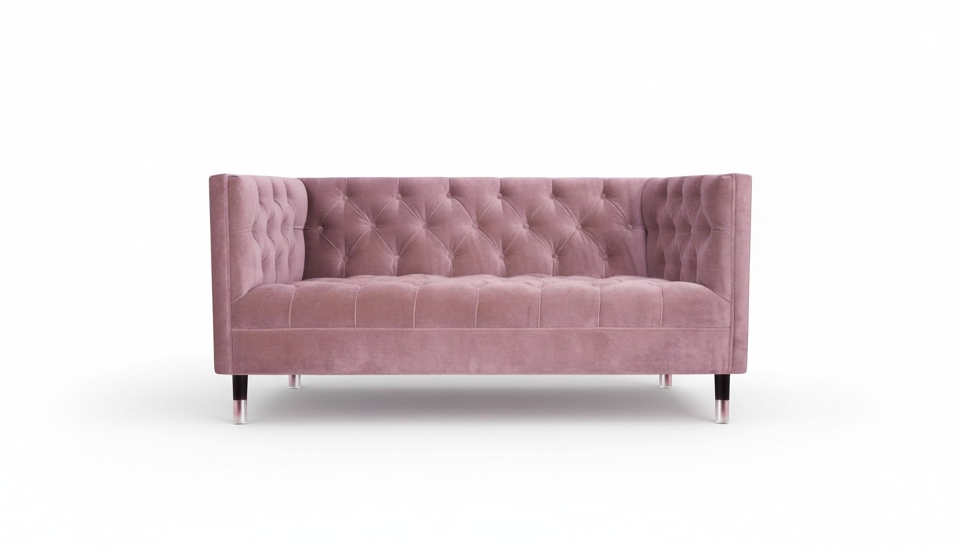 Luxus Textil Sofa Zweisitzer Couch Chesterfield Polstermöbel Wohnzimmer