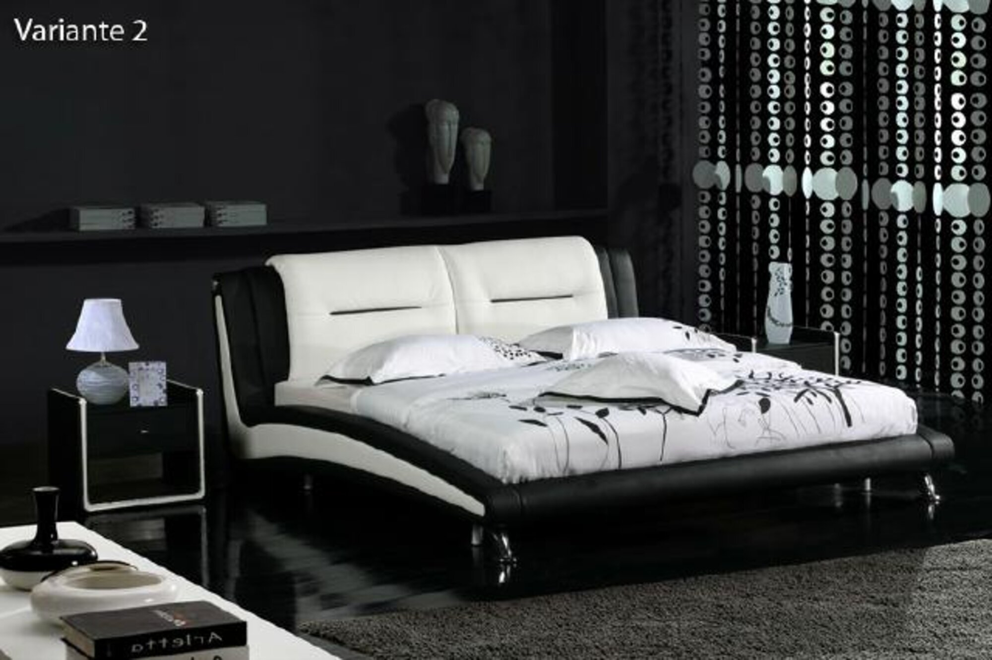 Designer Polsterbett Betten Polster Ehe Leder Doppel Bett 180x200cm Sofort