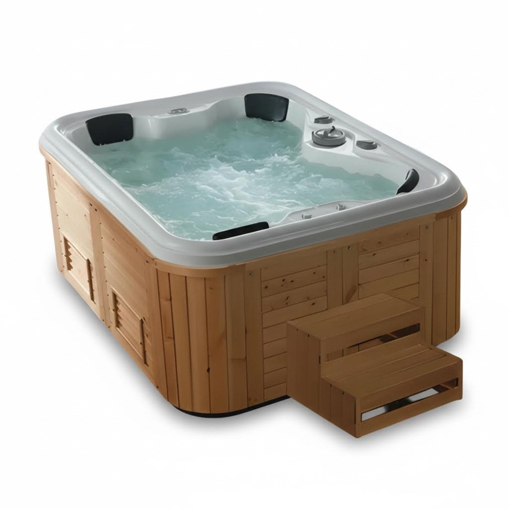 Massagebecken Außenwhirlpool Outdoor-Spa Whirlpool Whirlwanne 210x180 cm