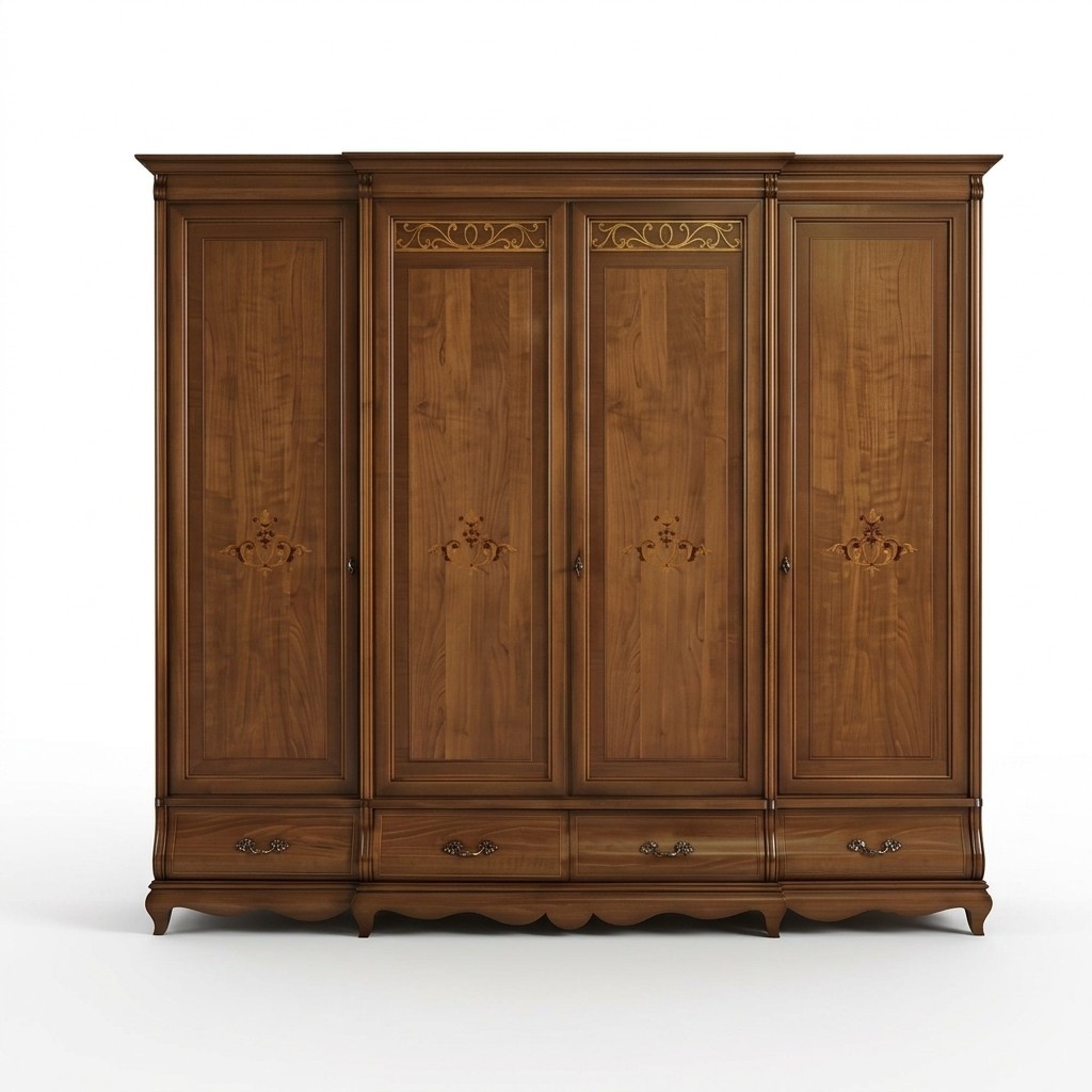Massiv Holz Kleiderschrank Möbel Schrank Schlafzimmer Schränke Made in Italy