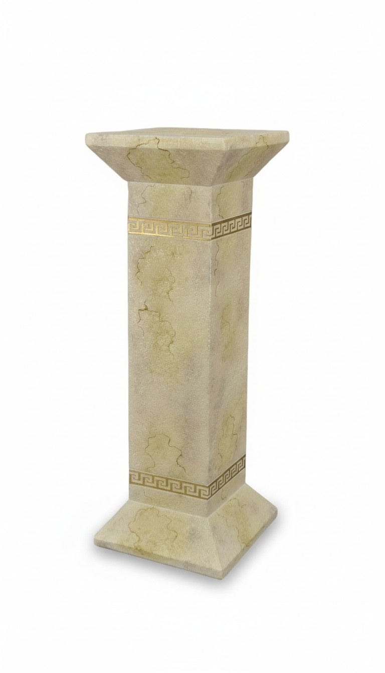 Medusa Säule Römische Säulen Marmor Skulptur Dekoration Figur Antik Deko