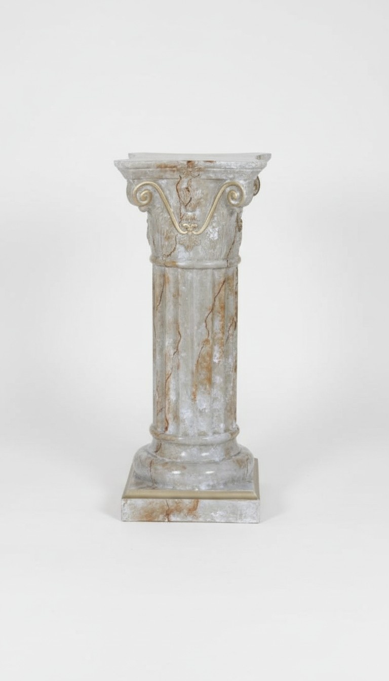 Medusa Säule Römische Säulen Marmor Skulptur Figur Antik Deko Dekoration