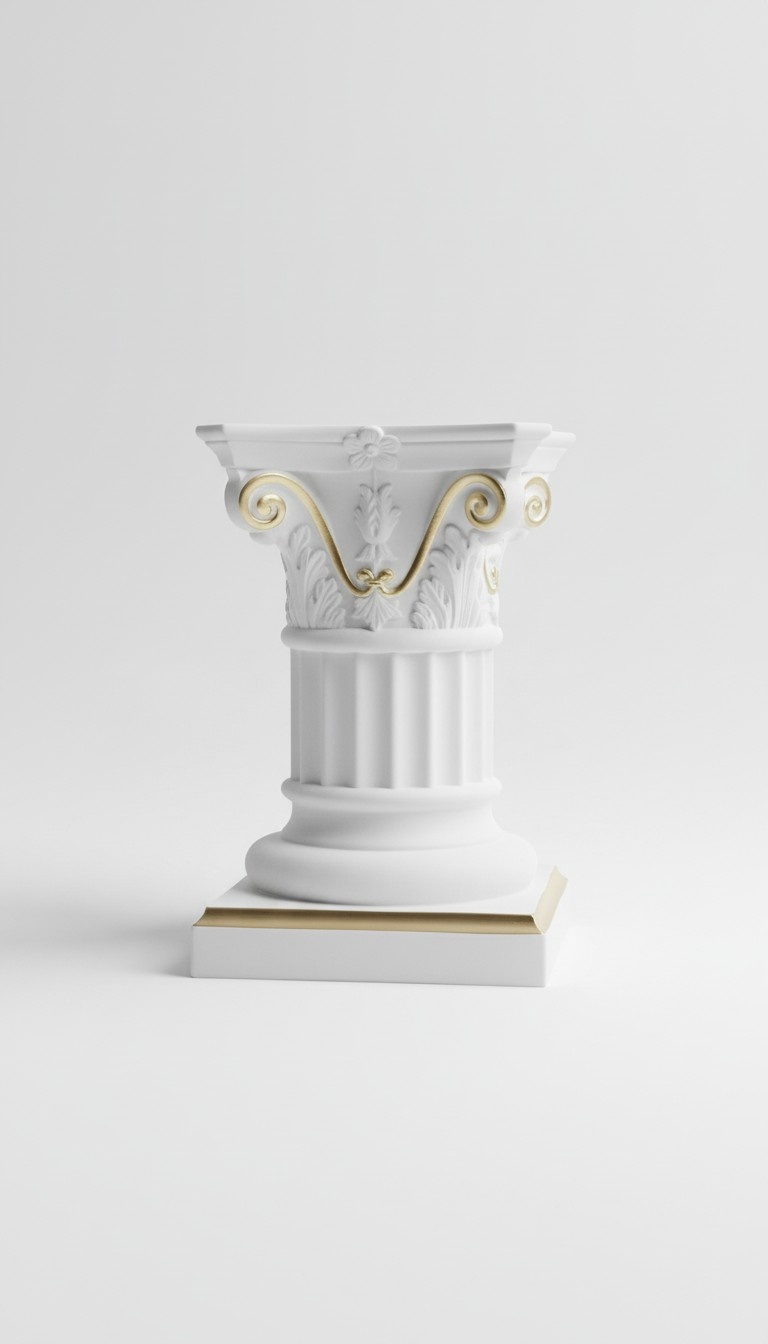 Medusa Säule Römische Säulen Marmor Skulptur Antik Figur Deko Dekoration