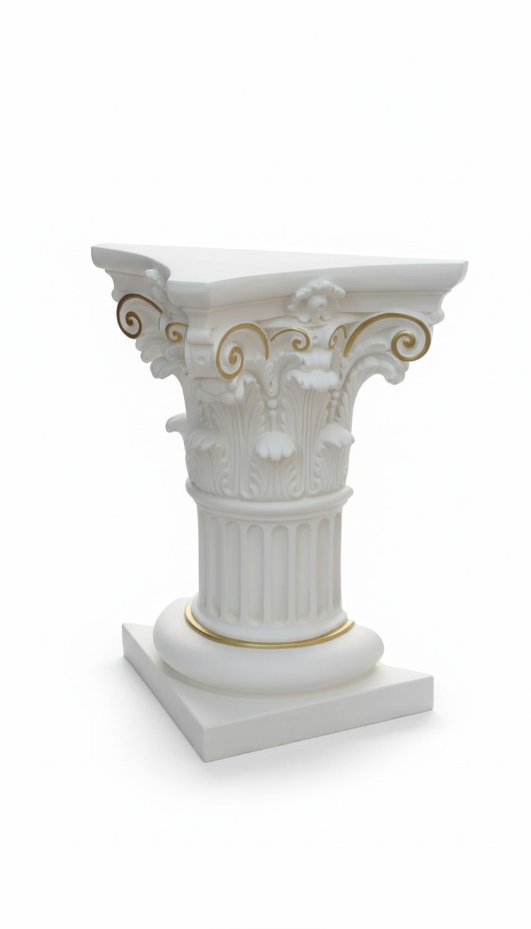 Medusa Säule Römische Antik Säulen Marmor Skulptur Figur Deko Dekoration