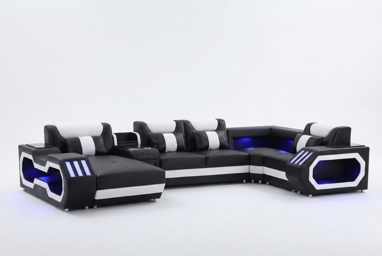 Mega große Wohnlandschaft - Beleuchtungs System Sofa Polster Neu Couch jvmoebel®