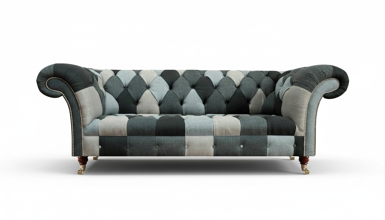 Mehrfarbig Sofa Dreisitze Couch Polstermöbel Wohnzimmer Luxus Möbel Chesterfield