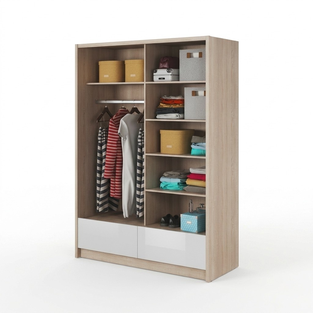 Mehrzweck Regale Schrank Regal Aufbewahrungs Kleiderschränke 150cm Garderobe