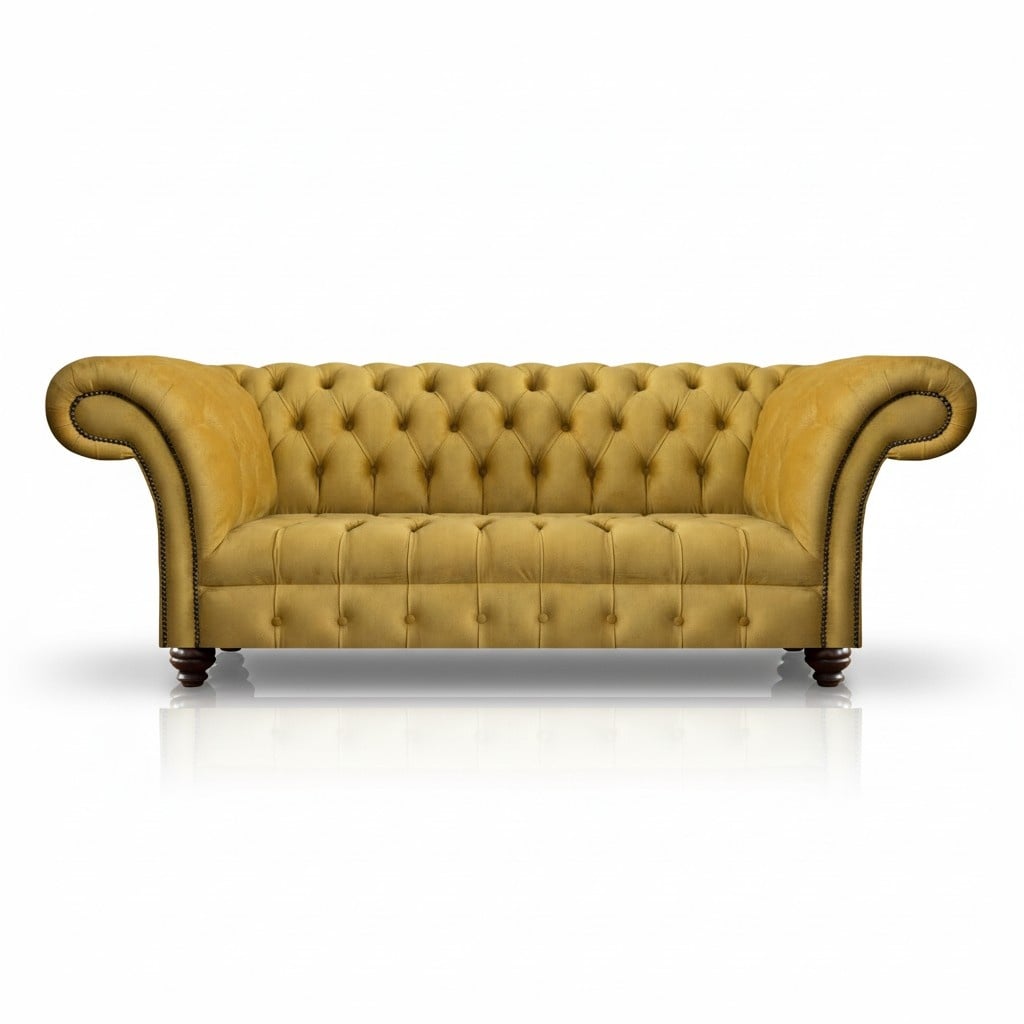 Modern Chesterfield Sofa Dreisitze Couch Wohnzimmer Design Einrichtung