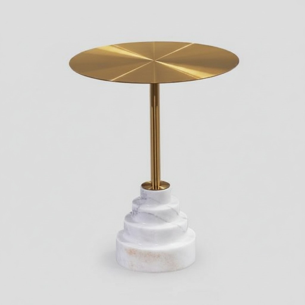Modern Couchtisch Luxus Metall Tisch Beistell Tische Wohnzimmer Rund neu