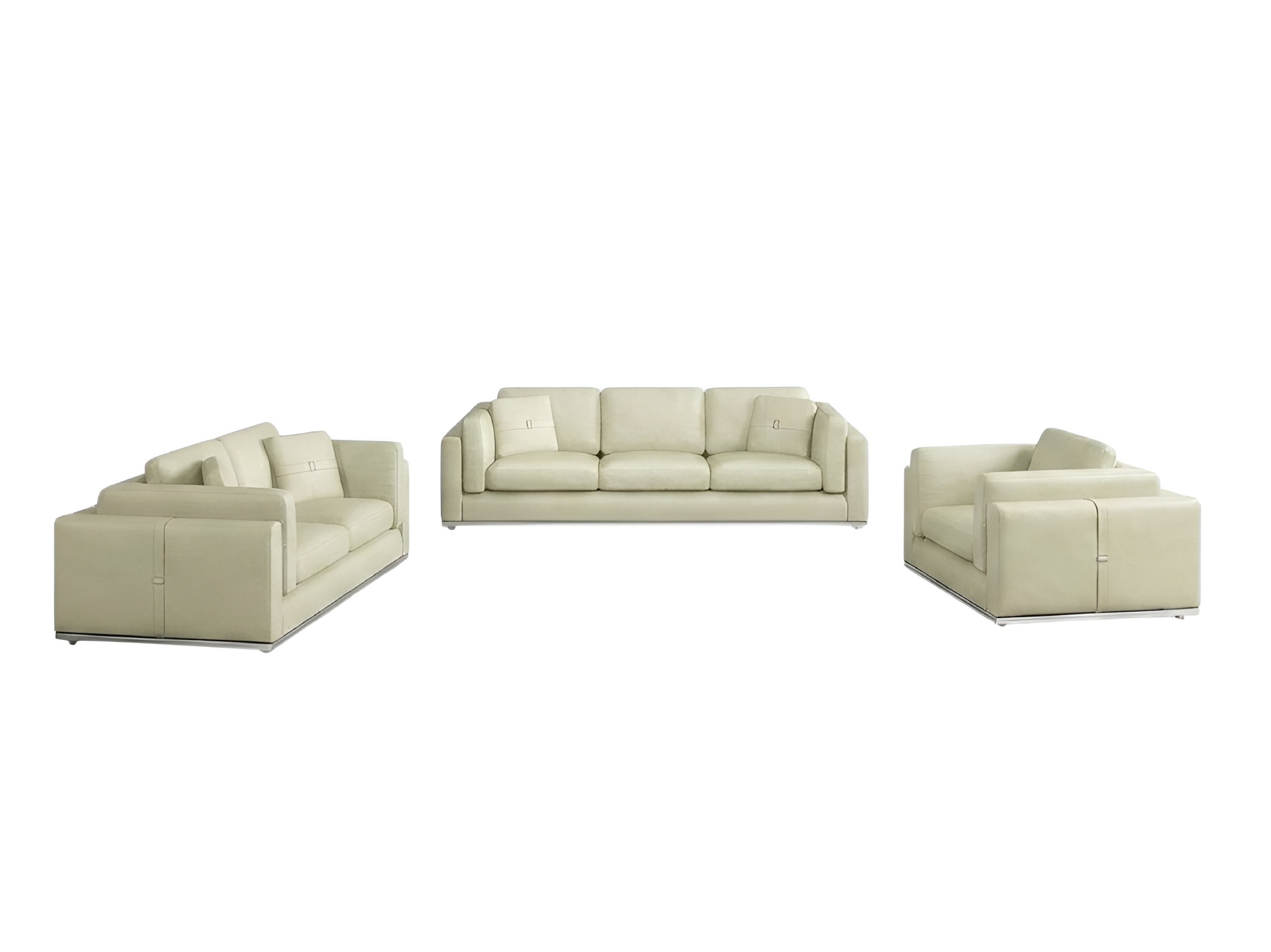 Modern Dreisitzer Sofa 3 Sitzer Couchen (ohne 2+1Sitzer) Polster Sofas Echtleder