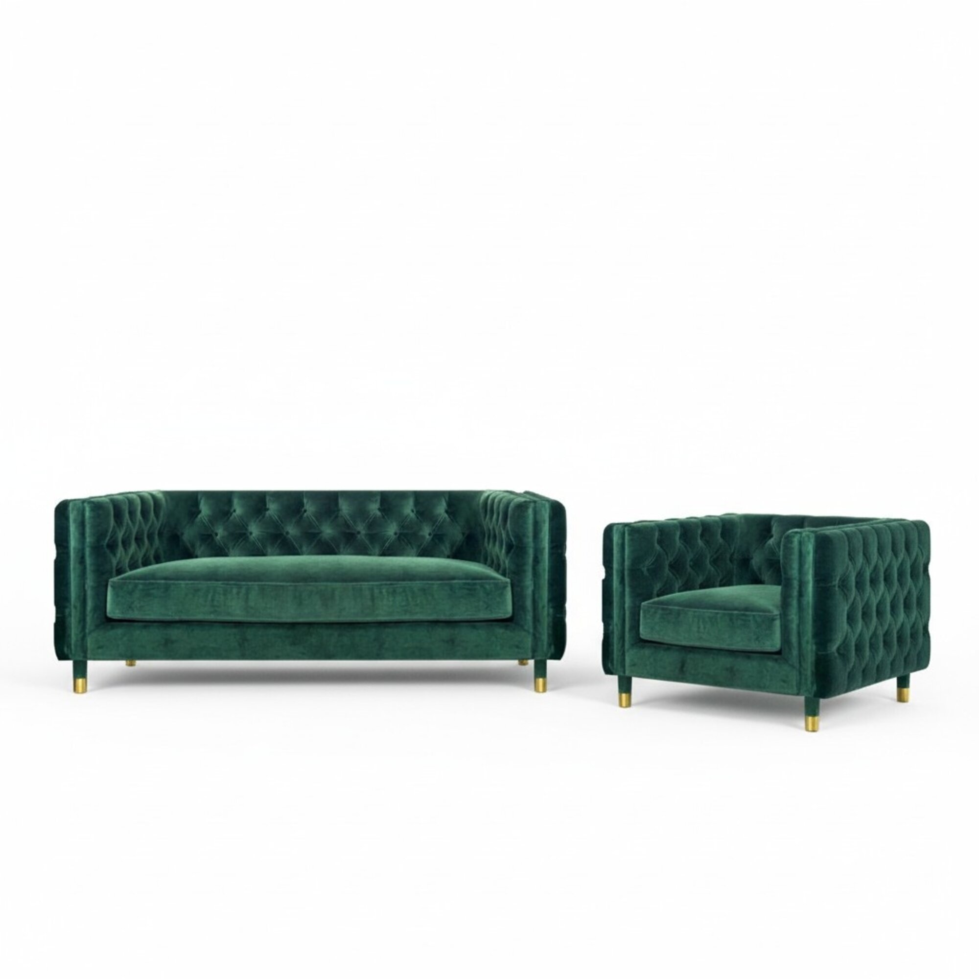 Modern Grün Design Sofa Couch Dreisitze Stoff Sessel Sofagarnitur Chesterfield