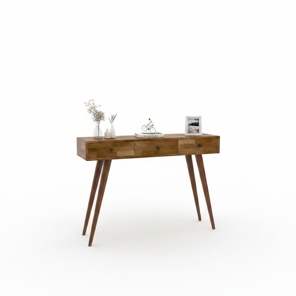 Modern Hochwertig Konsolentisch Braun Holztisch Schlafzimmer Designer Möbel