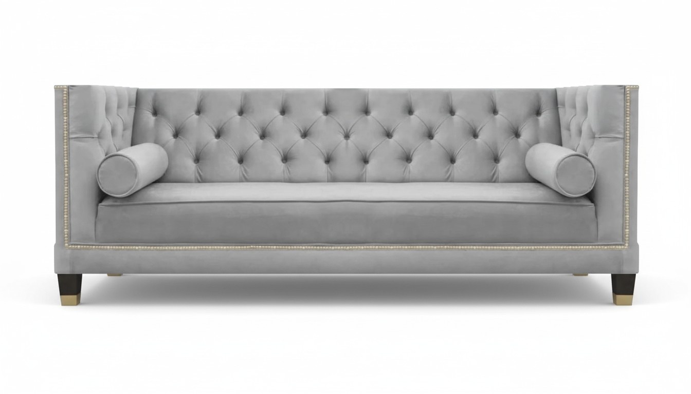 Modern Sofa Couch Dreisitze Wohnzimmer Polstermöbel Einrichtung Chesterfield