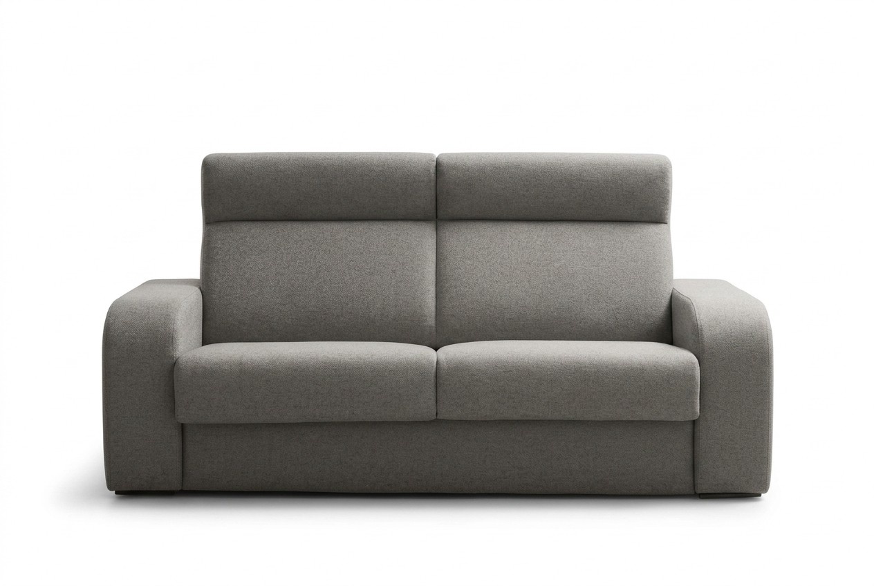 Moderne Design Luxus Sofa 2 Sitzer Möbel Wohnzimmer Design grau Textil alfitalia