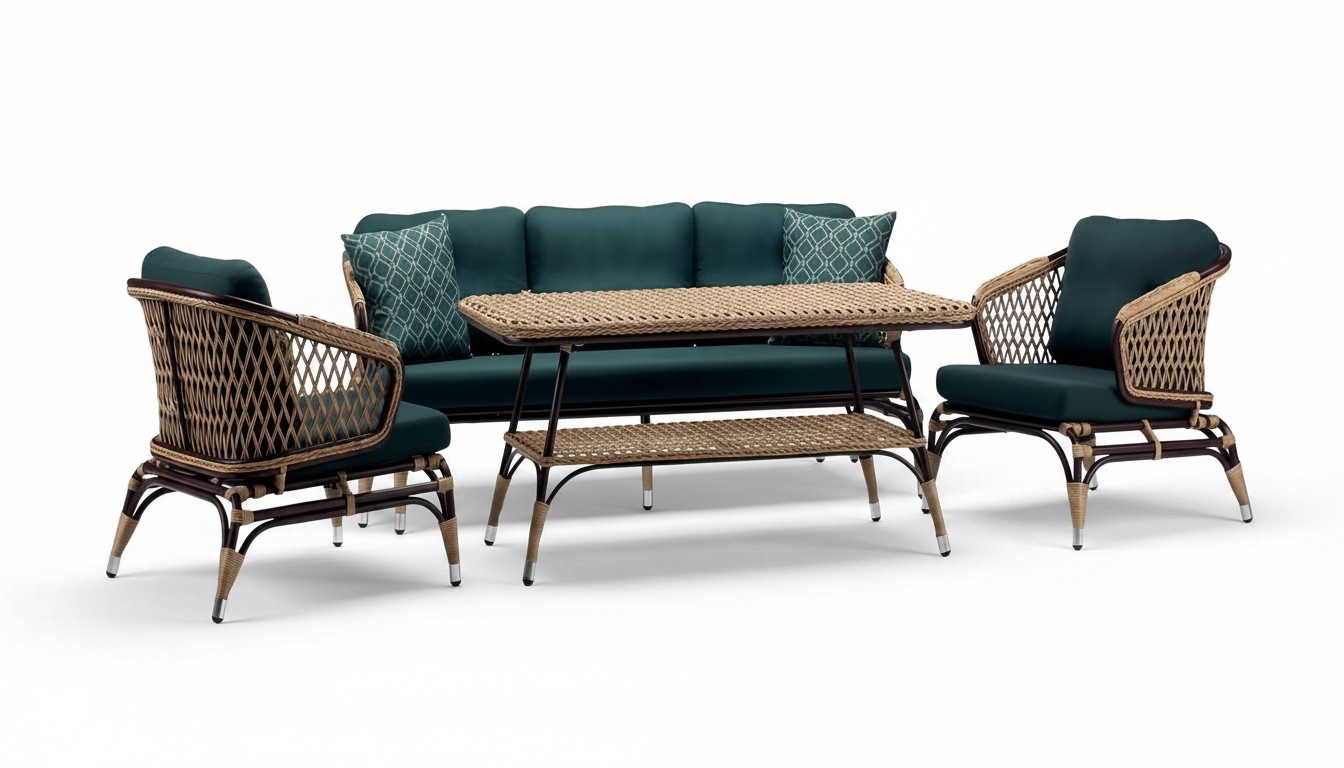 Moderne Gartenmöbel Luxus Sofagarnitur ofa 3 Sitzer 2x Sessel Couchtisch