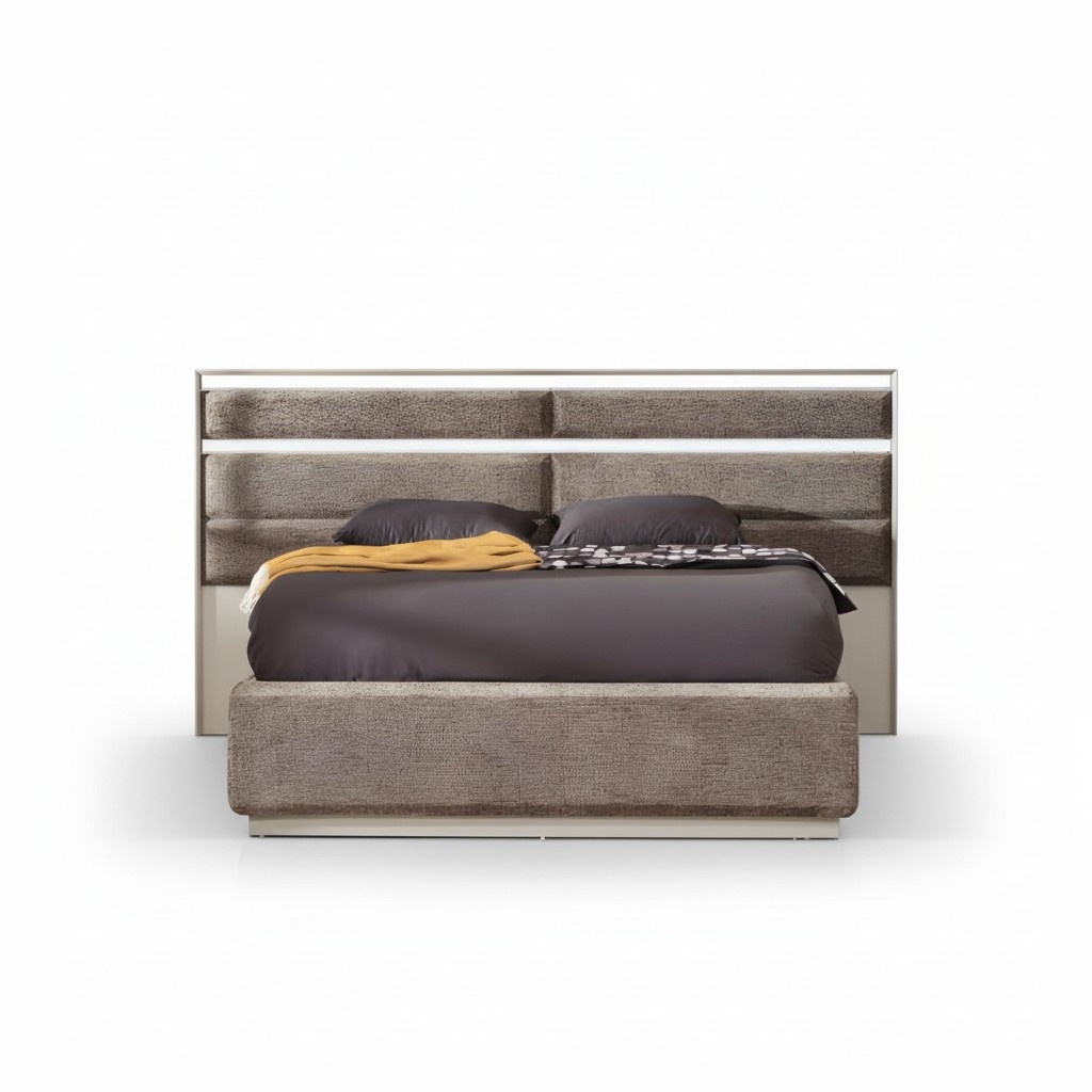 Moderne Grau Bett Design Doppelbett Luxus Schlafzimmer Polster Möbel Betten