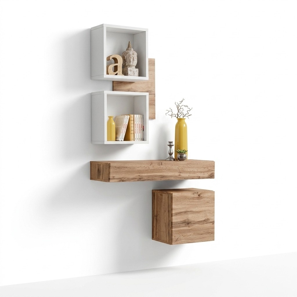Moderne Komplette Einrichtung 4tlg Diele Wandregale Wandschrank Neu Regal