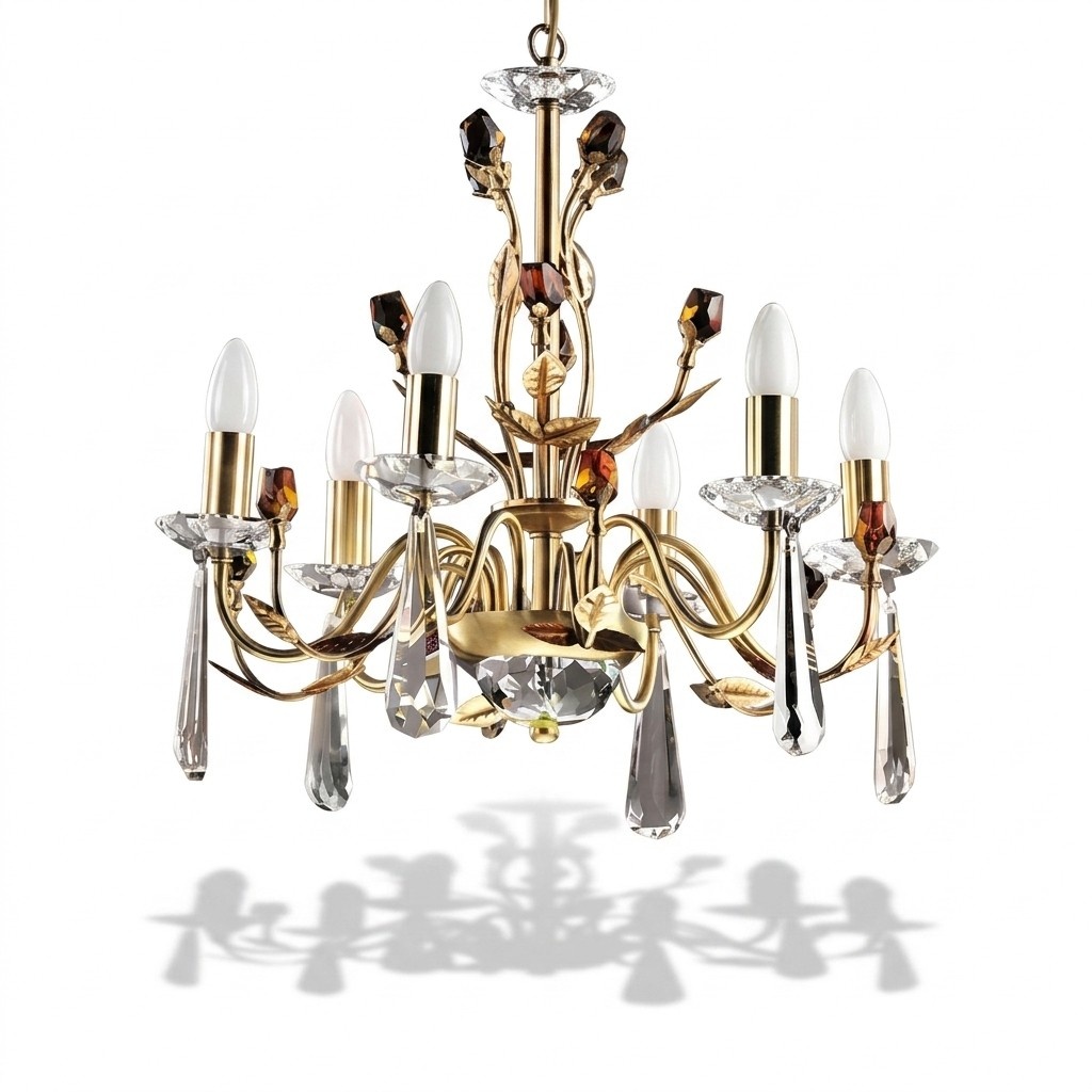 Moderne Kristall Lüster Deckenlampe Deckenprunk Hängekristalllampe