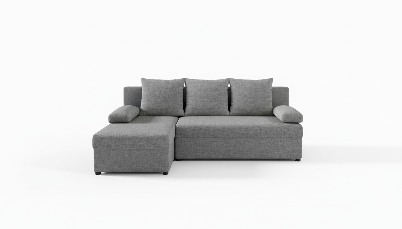 Moderne Schlafsofa Couch Polster Sitz Garnitur L Form Textil Stoff Sofas Leder