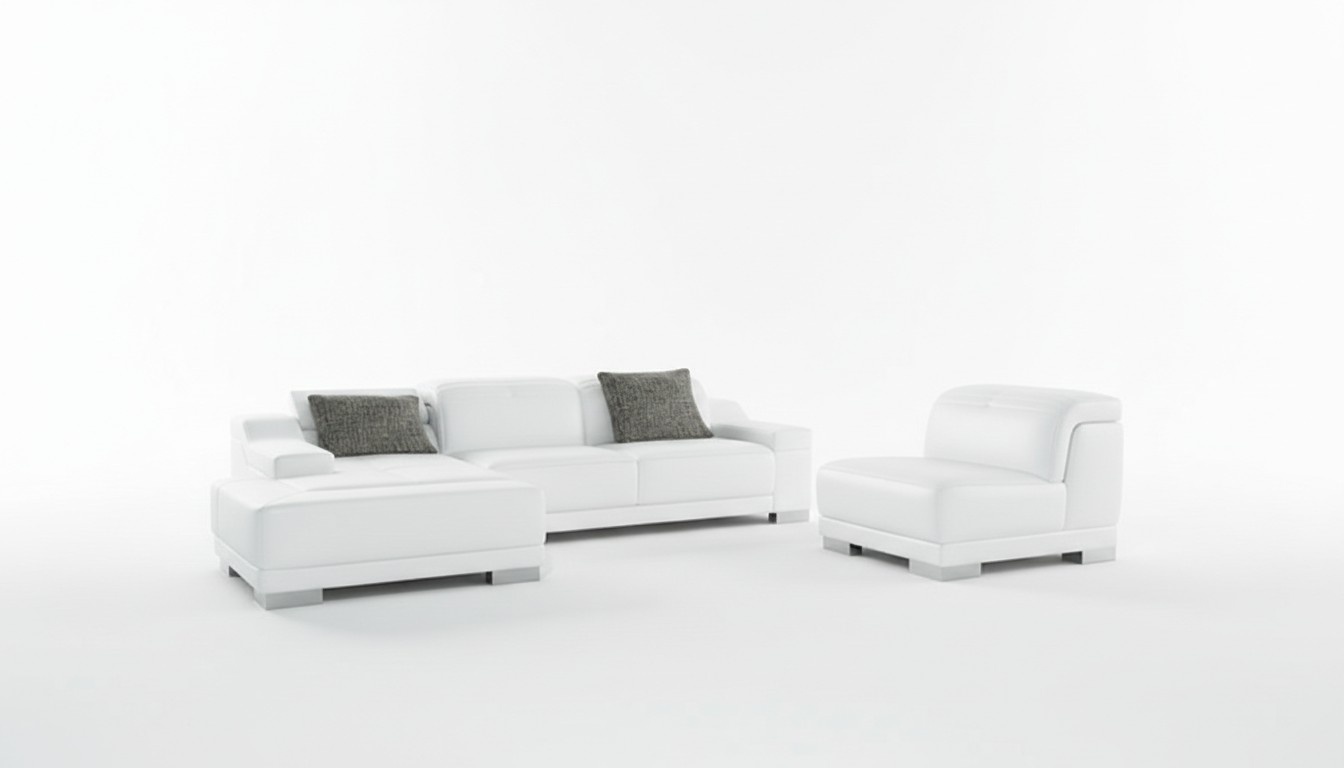Moderne Sofa Eckgarnitur L Form Polster Sitz Ecke Couch + Sessel Ecksofa