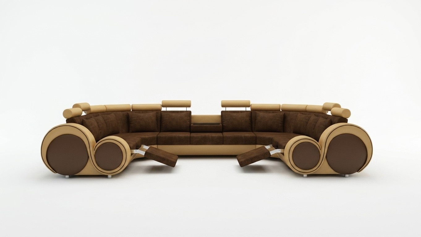 Moderne Textil Couch Sitzecke Polster Kuschel Couchen XXL Big Wohnlandschaften
