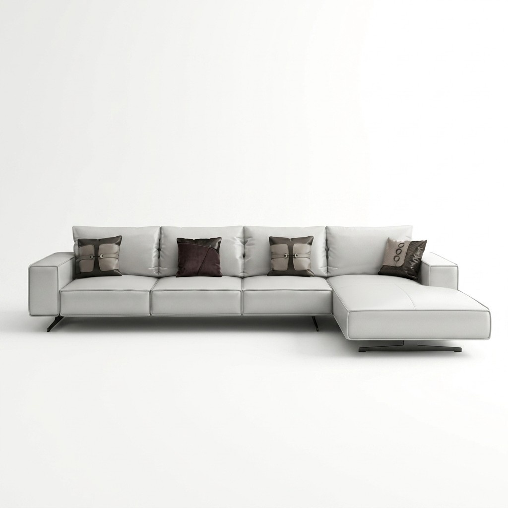 Moderne Wohnlandschaft Ecksofa Couch Polster Leder Sitz Ecke Deko Garnitur