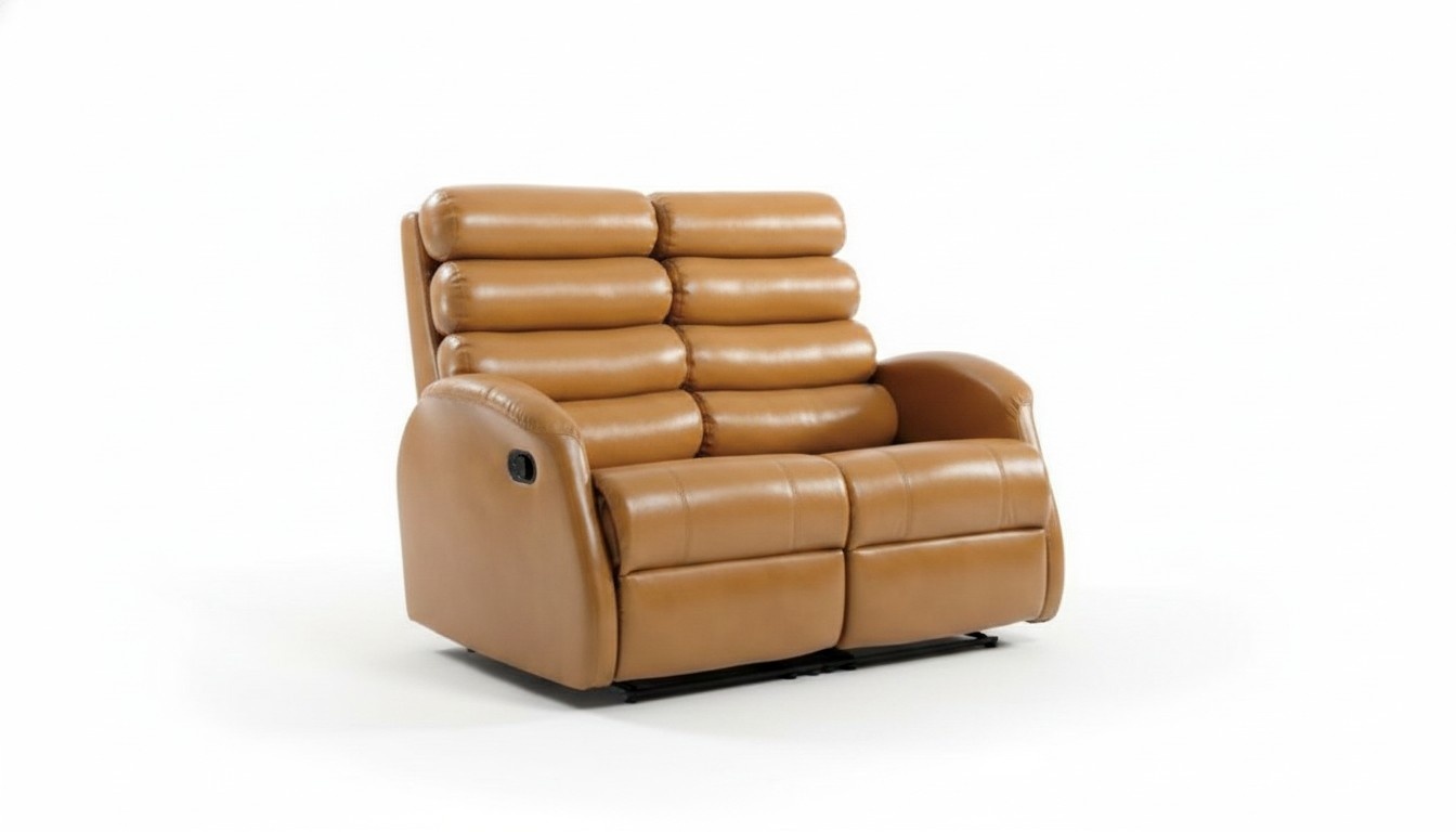 Moderne Zweisitzer Couch Polster Design Sofa Sitz Wohnzimmer Möbel Braun