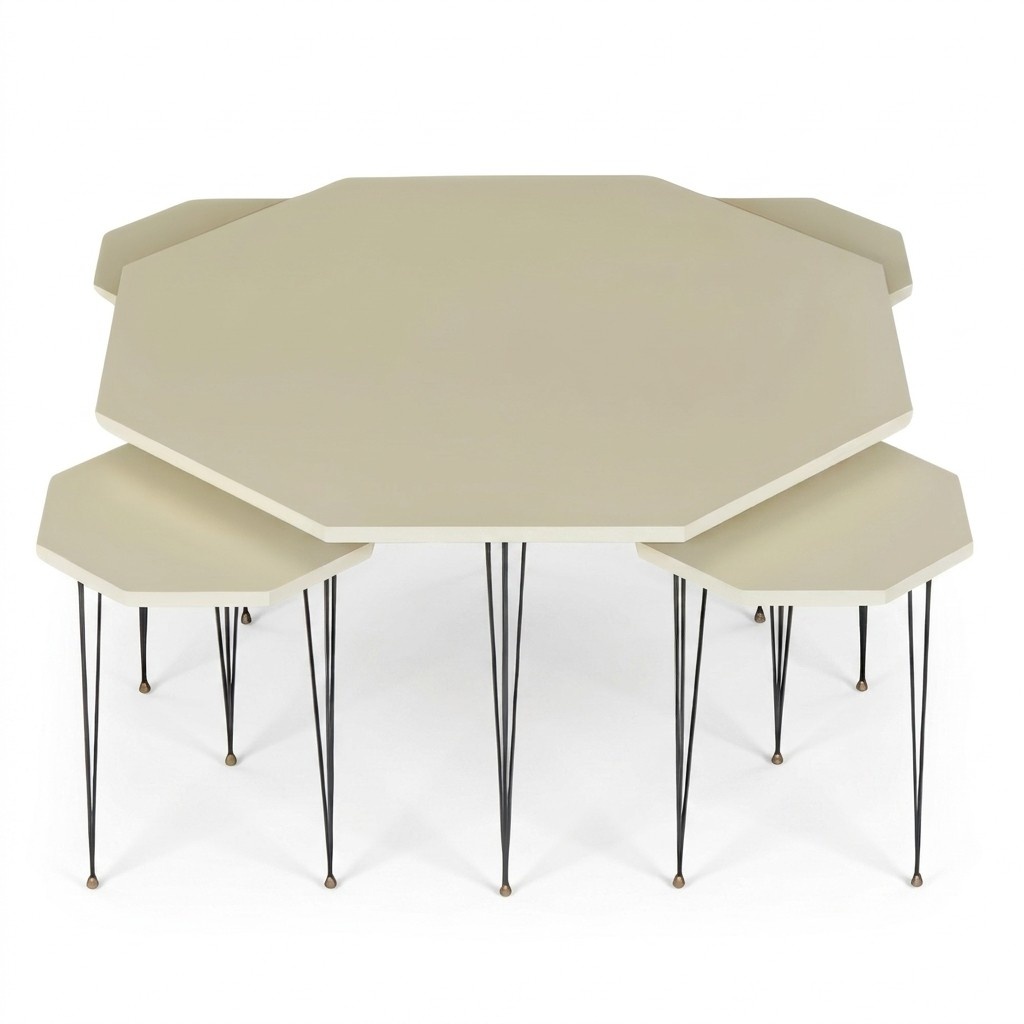 Moderner Couchtisch/Beistelltisch aus Holz in Beige mit elegantem Design