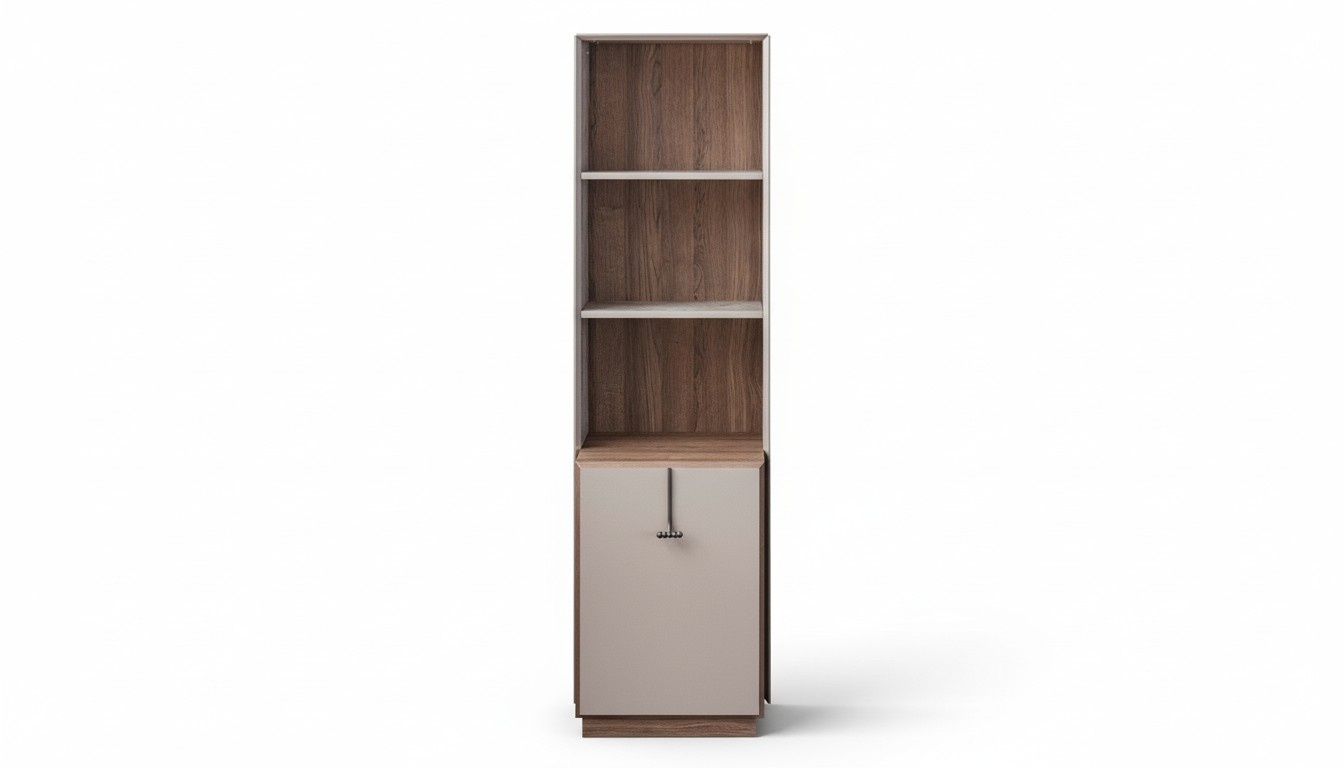Modernes Bücherregal Designer Standregal Beige Büroregale Bücherschrank