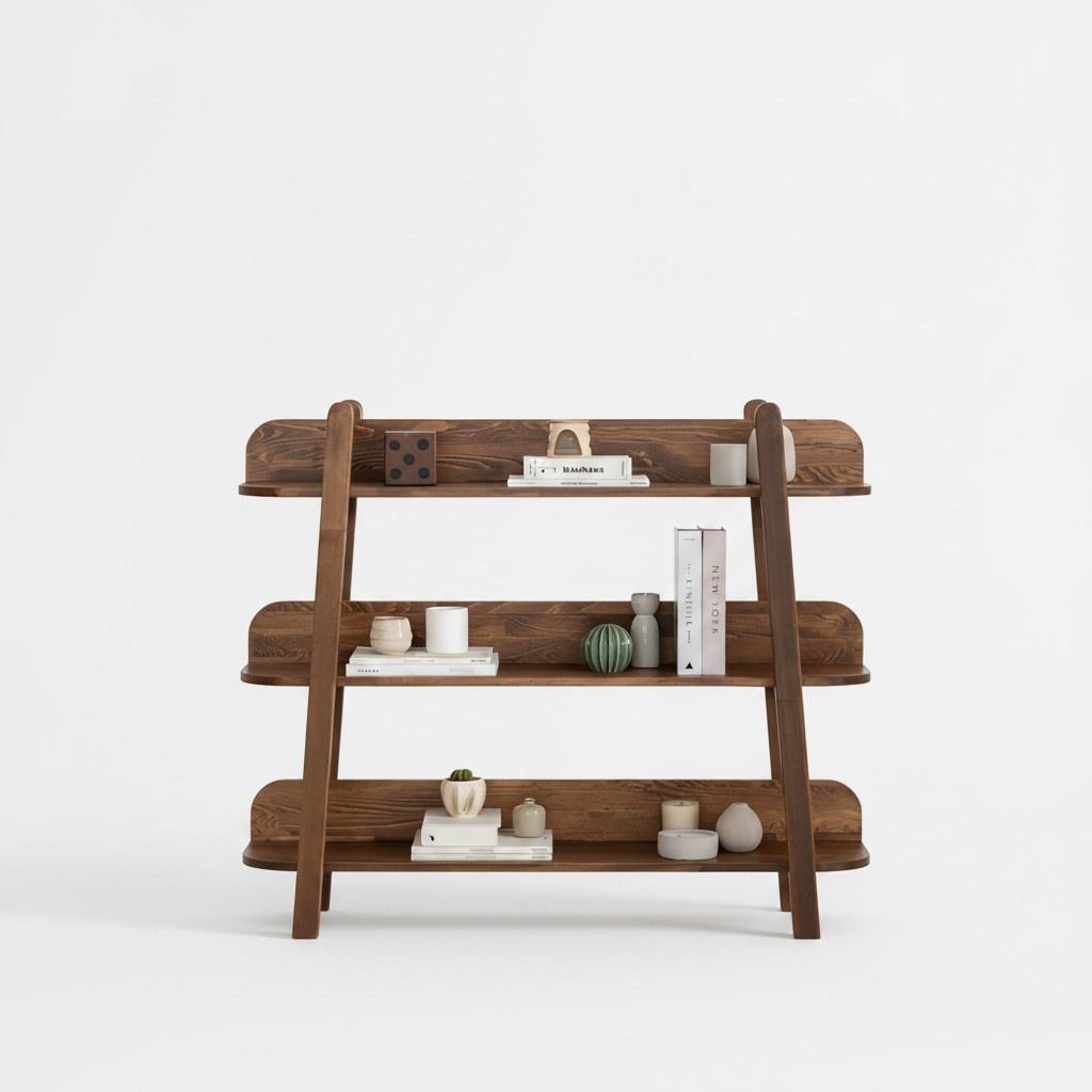 Modernes Dunkelbraunes Bücherregal Regale Holz bei