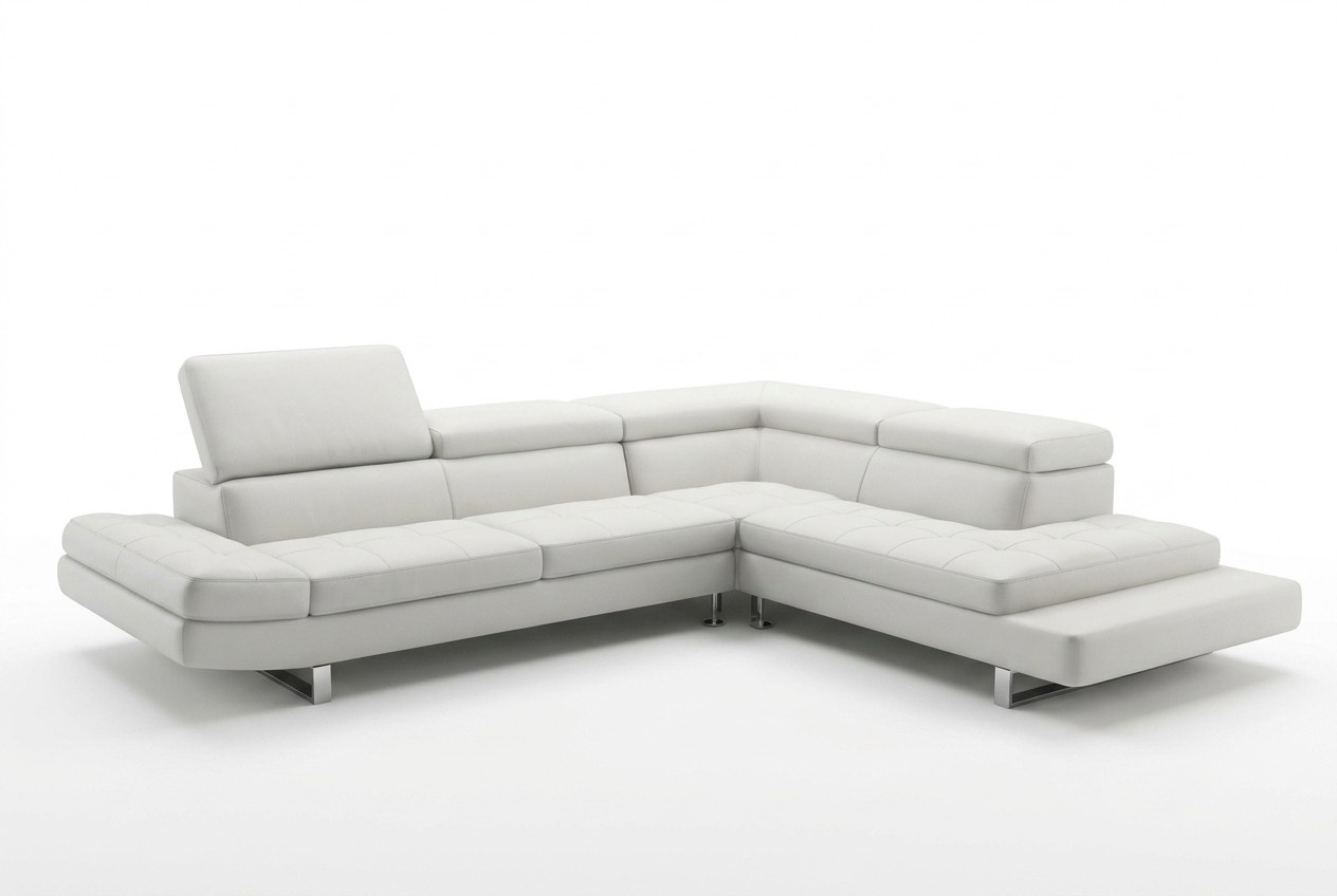 Modernes Ecksofa Ledersofa L Form Polster Designer Eckgarnitur