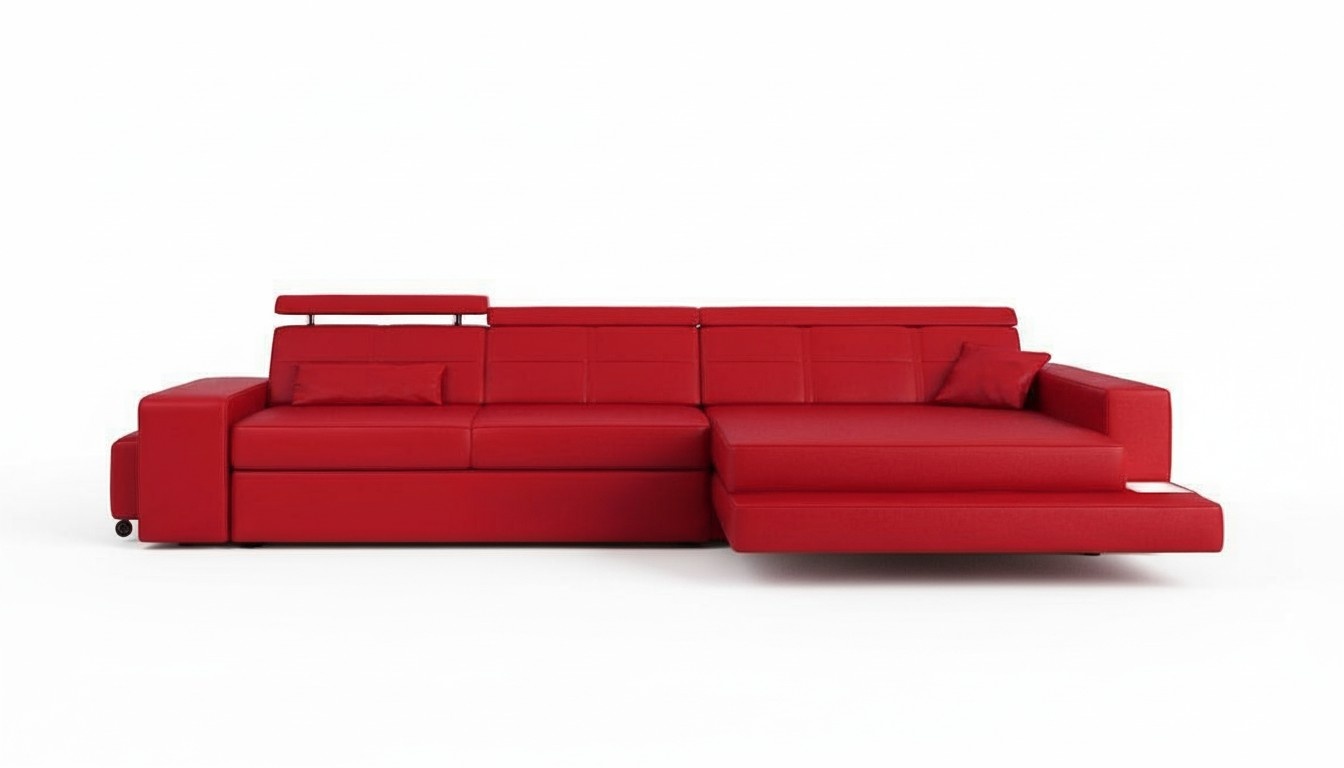 Möbel Ecksofa Leder Sofa Couch Polster Eck Sitz Wohnlandschaft L-Form