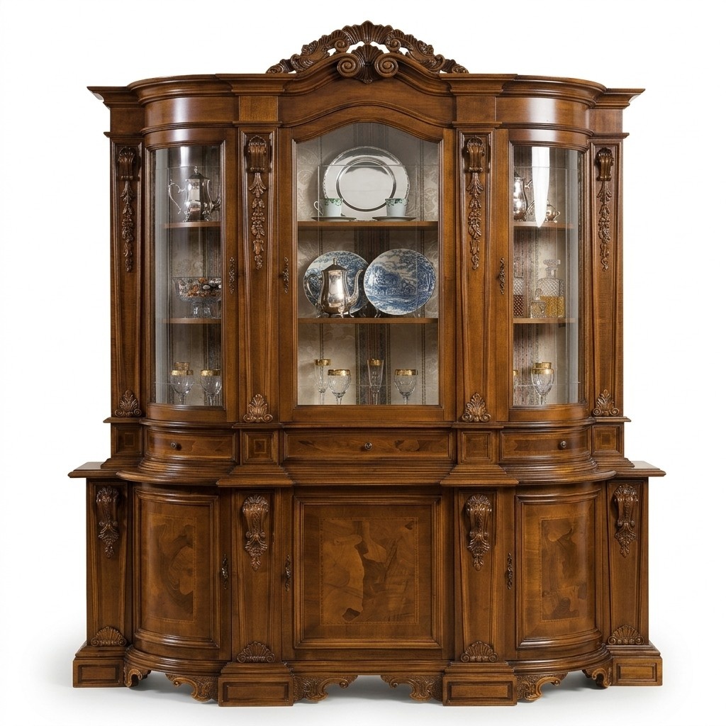 Elegante Glasvitrine aus Holz – Stilvolle